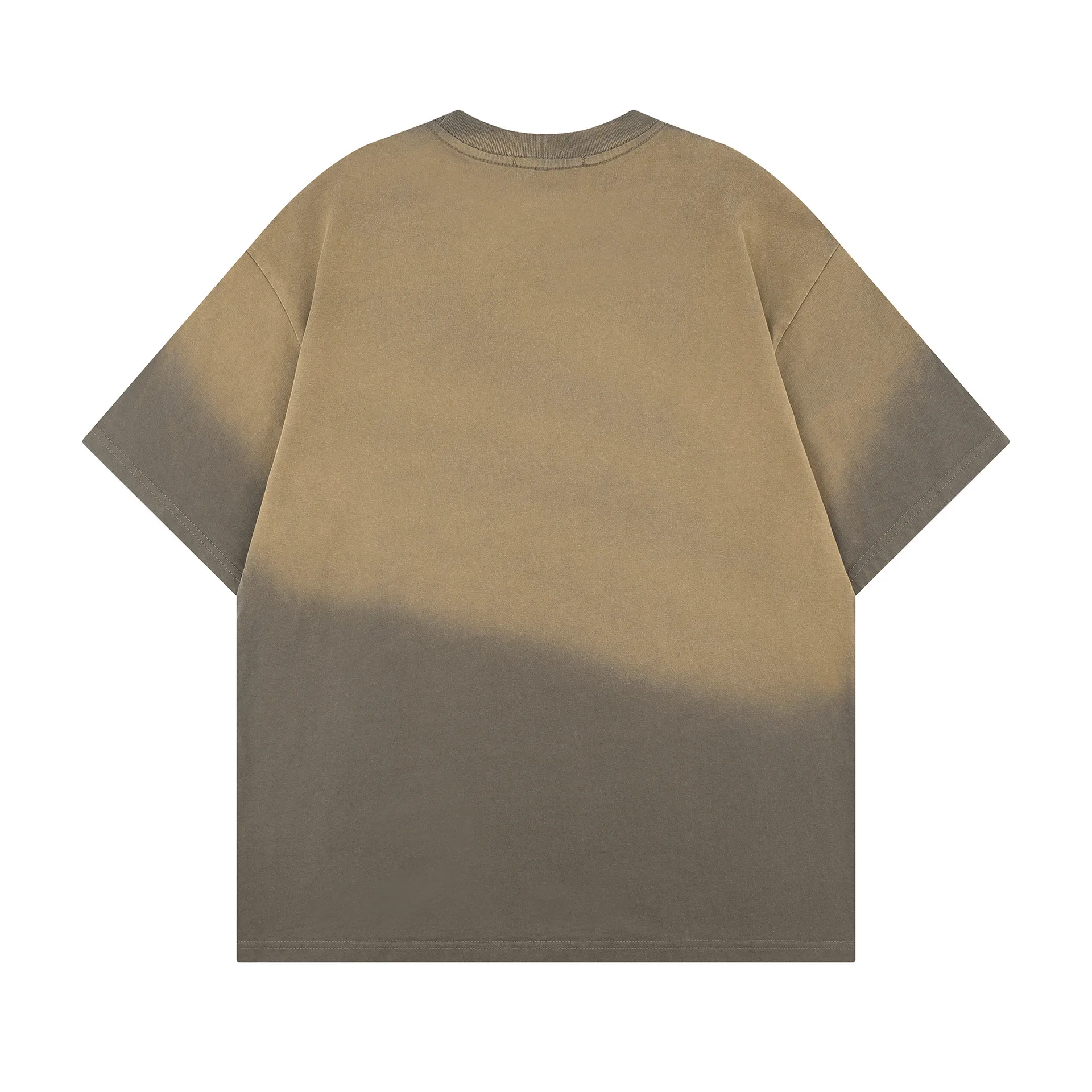 Jiayiku Men's  Summer New American Retro Fashion Brand Heavy Washed Fried Color Gradient T-shirt Short Sleeve display picture 8