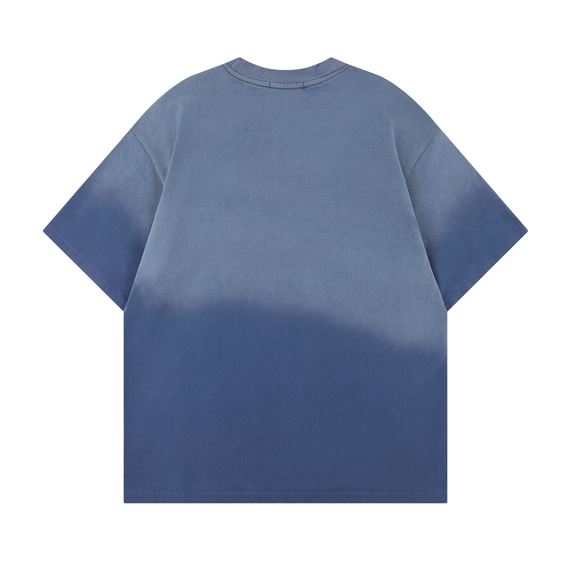 Jiayiku Men's  Summer New American Retro Fashion Brand Heavy Washed Fried Color Gradient T-shirt Short Sleeve display picture 10