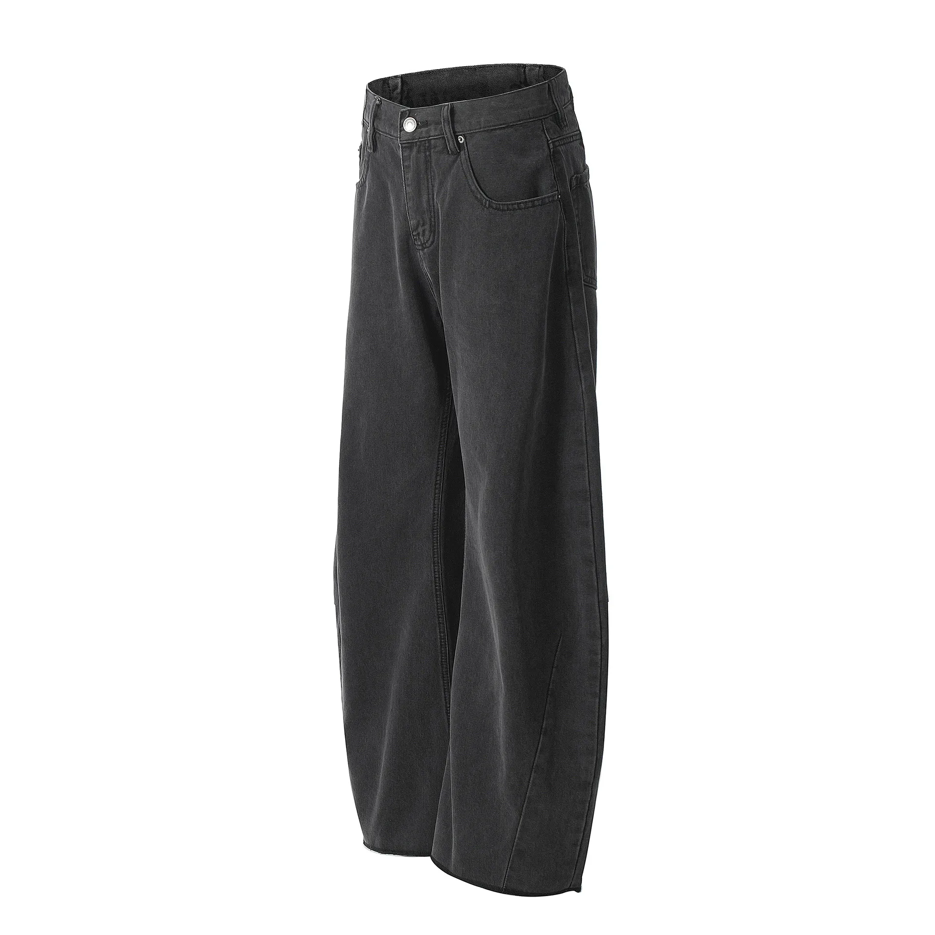 Jiayiku Tide Brand  Spring American Retro Washed Machete Jeans Straight Cleanfit Pants display picture 4