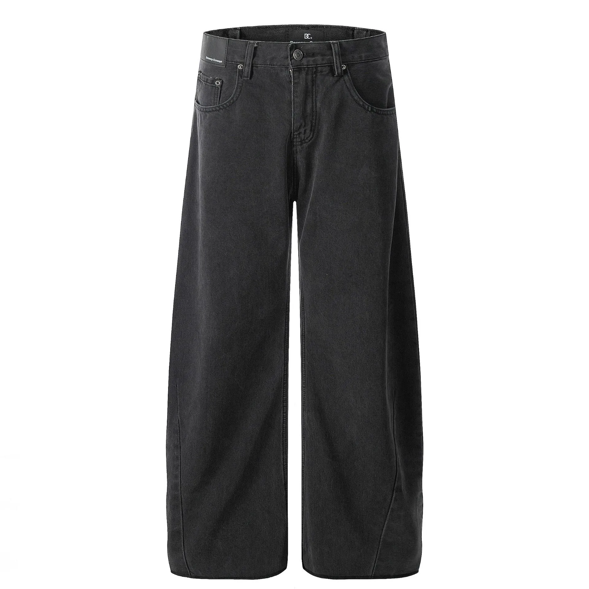 Jiayiku Tide Brand  Spring American Retro Washed Machete Jeans Straight Cleanfit Pants display picture 3