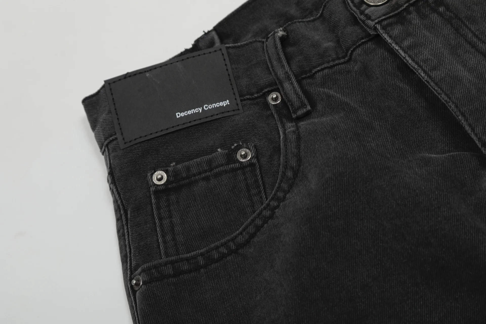 Jiayiku Tide Brand  Spring American Retro Washed Machete Jeans Straight Cleanfit Pants display picture 7