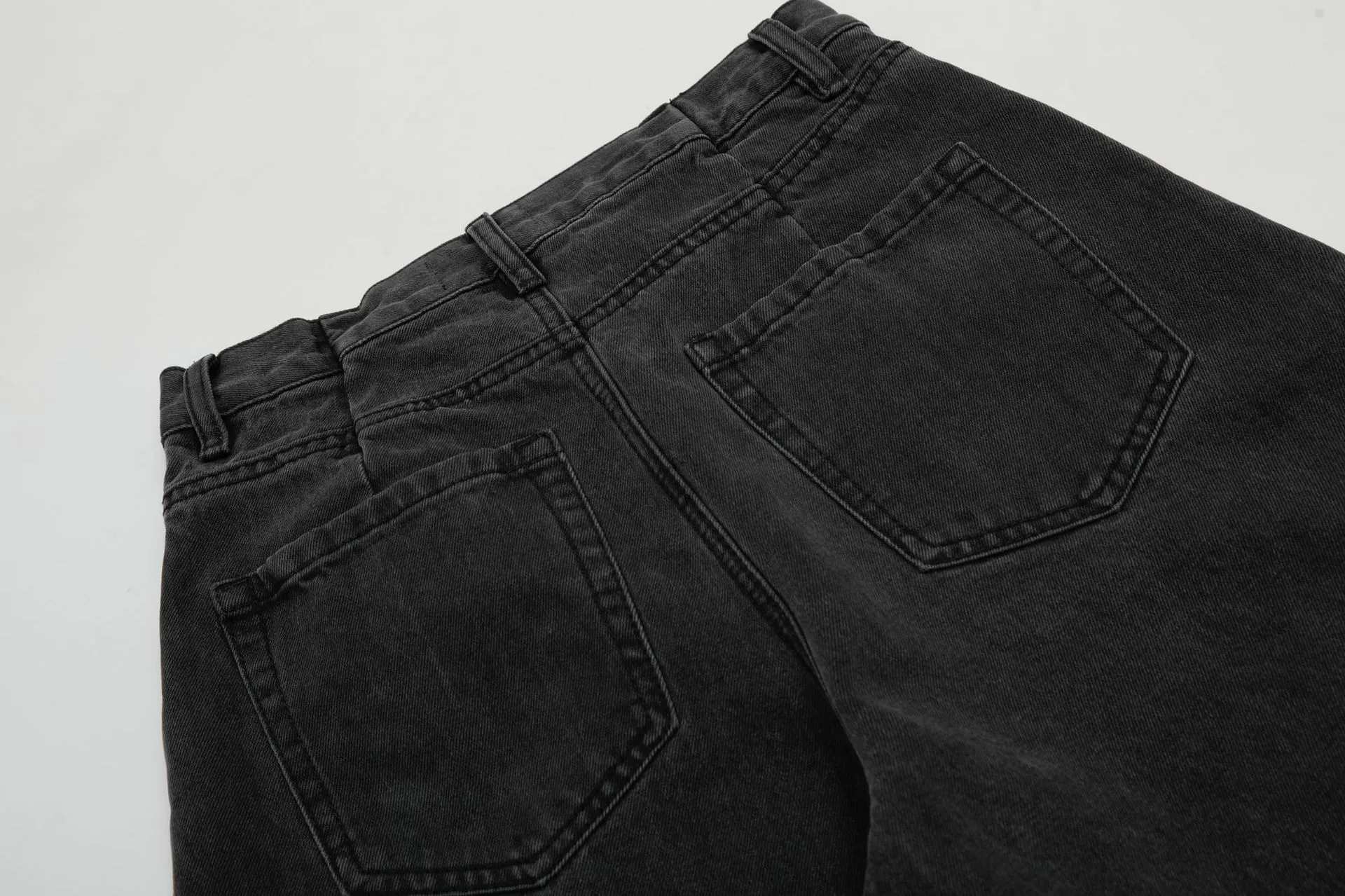 Jiayiku Tide Brand  Spring American Retro Washed Machete Jeans Straight Cleanfit Pants display picture 10
