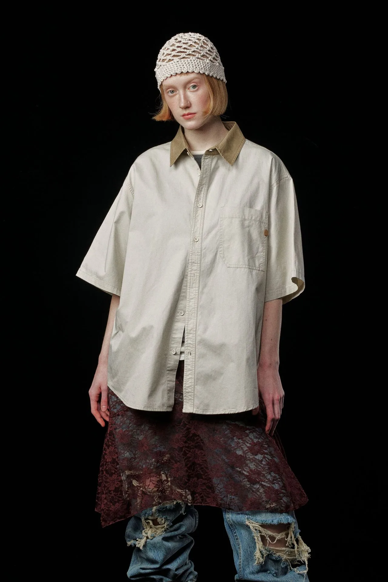 Jiayiku Men's  Summer New Style Simple New Vintage Ins Fashionable Washed Old Shirt Tooling Shirt display picture 3