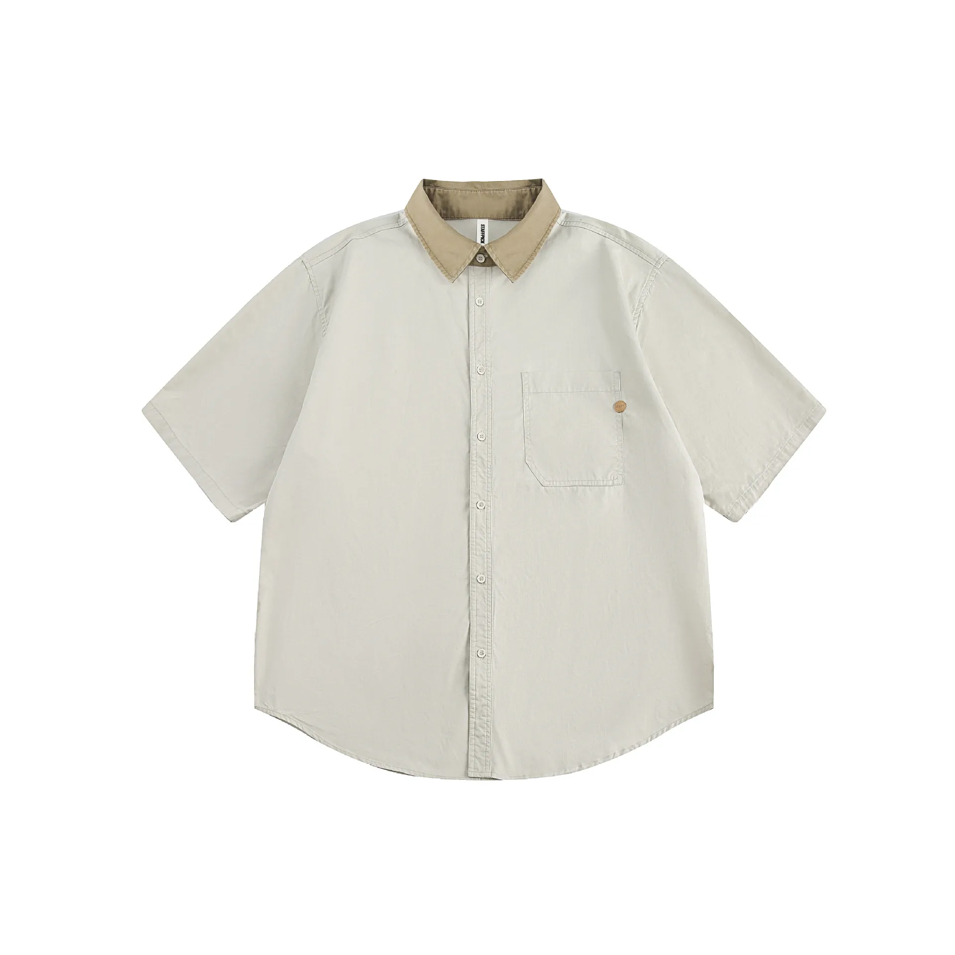 Jiayiku Men's  Summer New Style Simple New Vintage Ins Fashionable Washed Old Shirt Tooling Shirt display picture 19