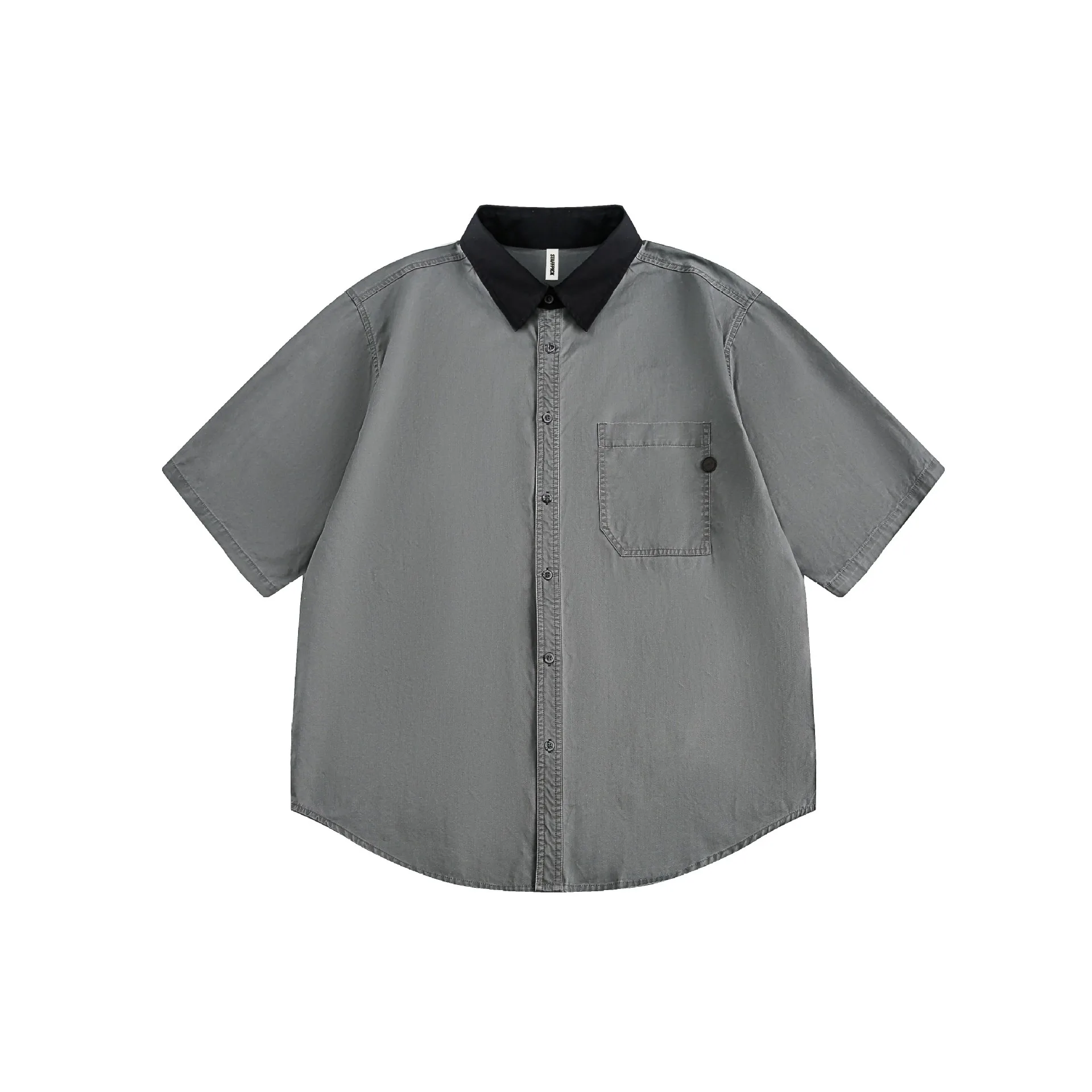 Jiayiku Men's  Summer New Style Simple New Vintage Ins Fashionable Washed Old Shirt Tooling Shirt display picture 21