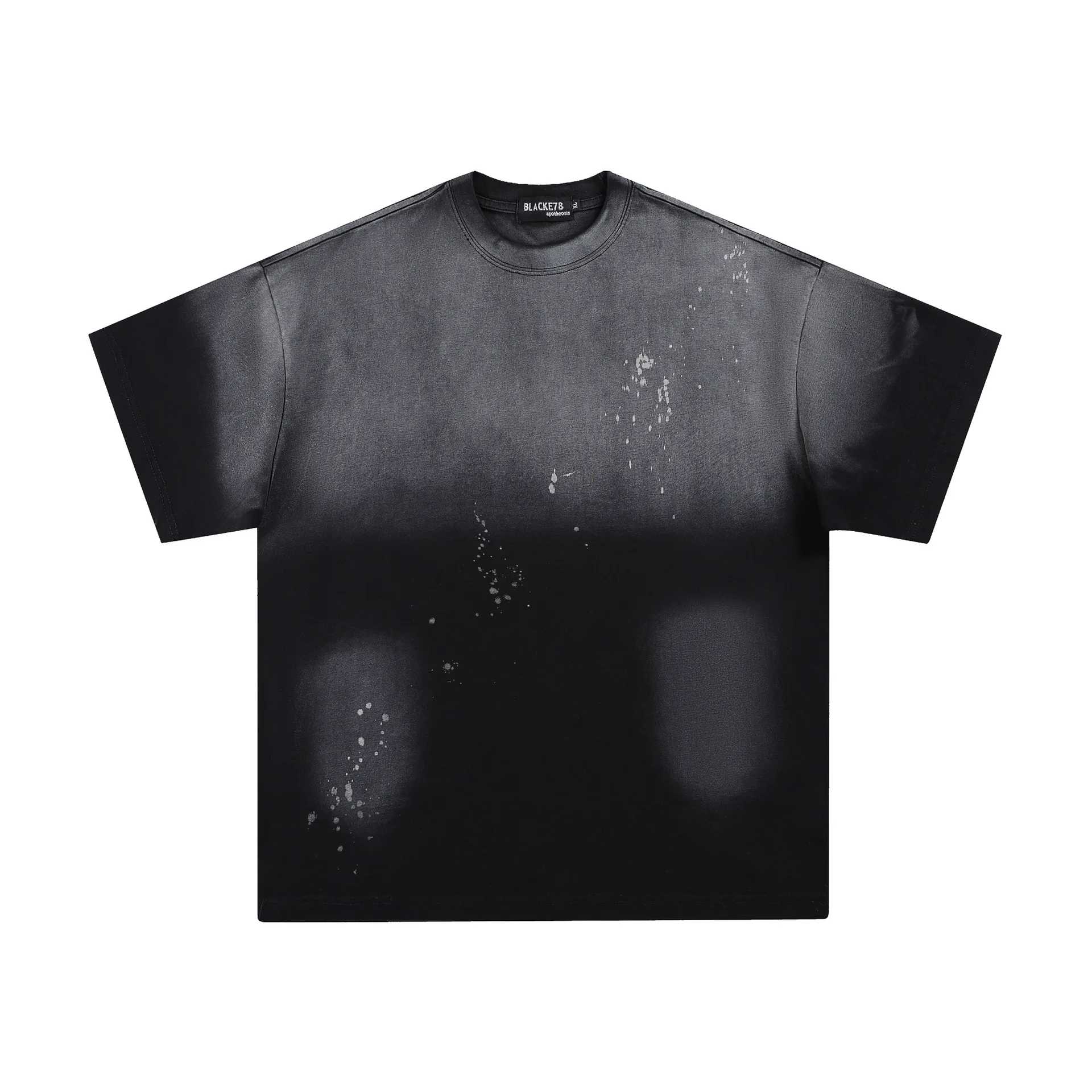 Jiayiku Men's  Summer New American Street Fashion Brand Tee Gradient Washed Inkjet Short-sleeved T-shirt For Men display picture 5