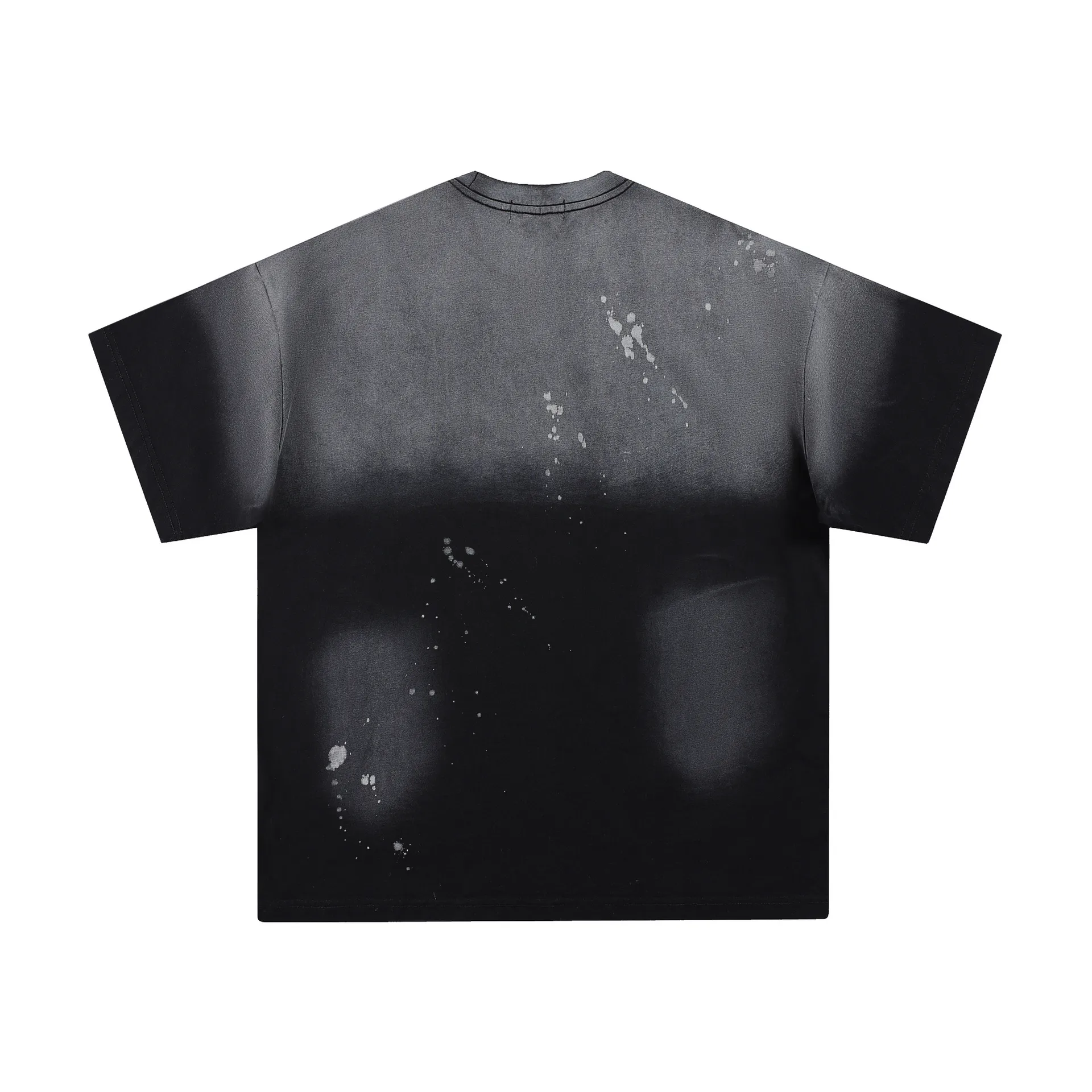 Jiayiku Men's  Summer New American Street Fashion Brand Tee Gradient Washed Inkjet Short-sleeved T-shirt For Men display picture 6