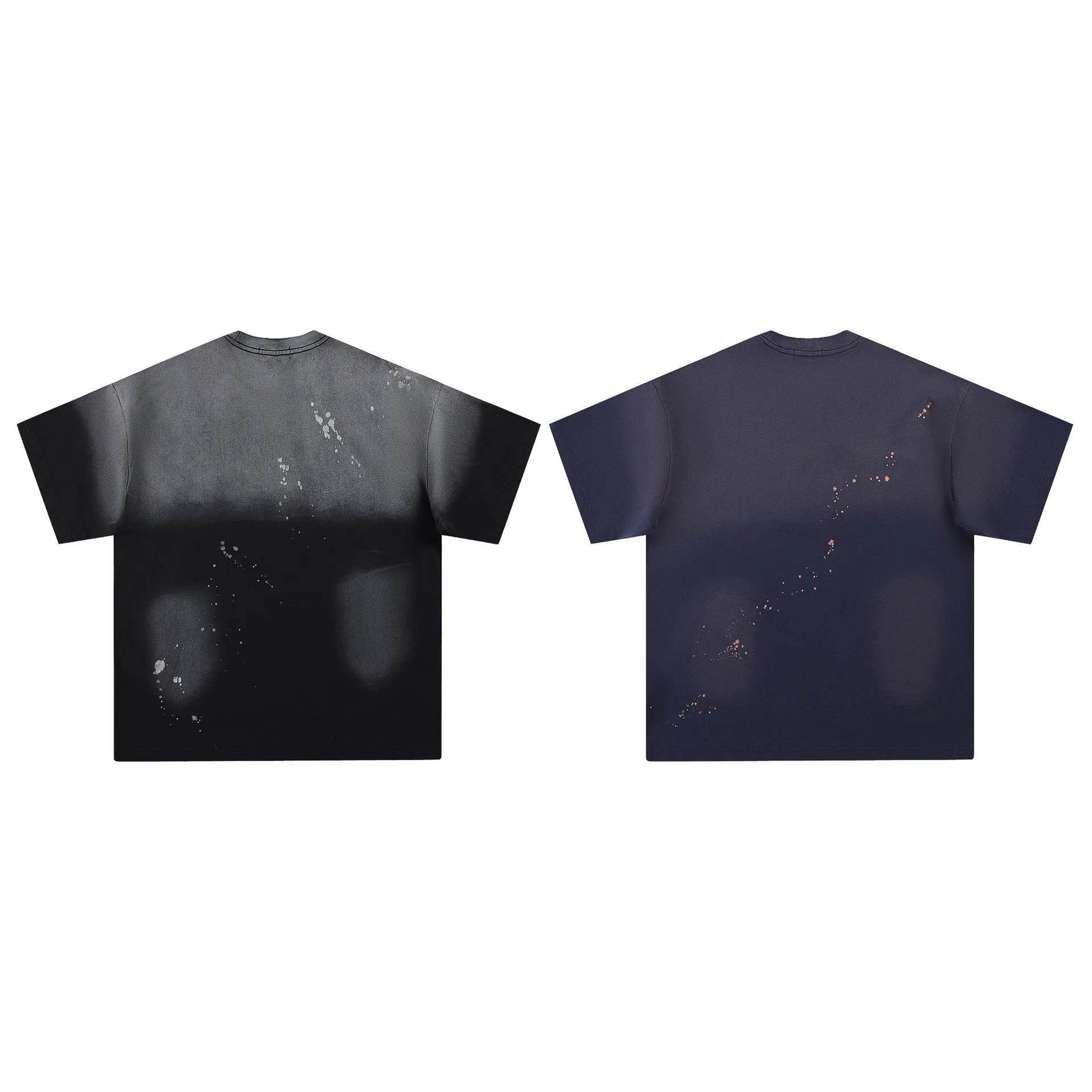 Jiayiku Men's  Summer New American Street Fashion Brand Tee Gradient Washed Inkjet Short-sleeved T-shirt For Men display picture 7