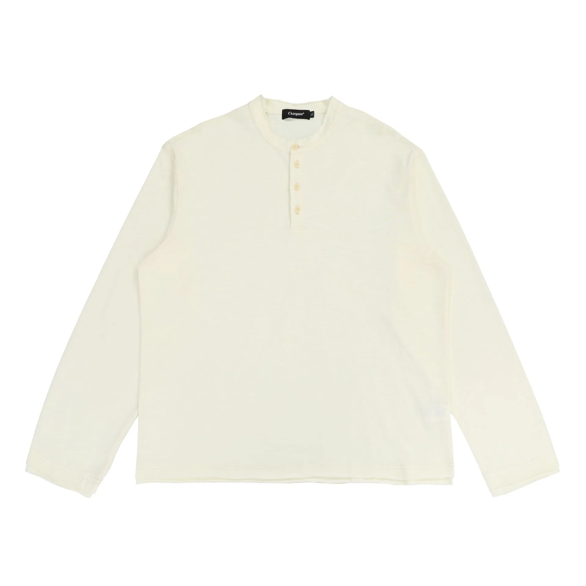 Jiayi Library Men's  Spring New American Retro Henry Collar Men's Base Shirt Simple T-shirt Long Sleeve Men display picture 9