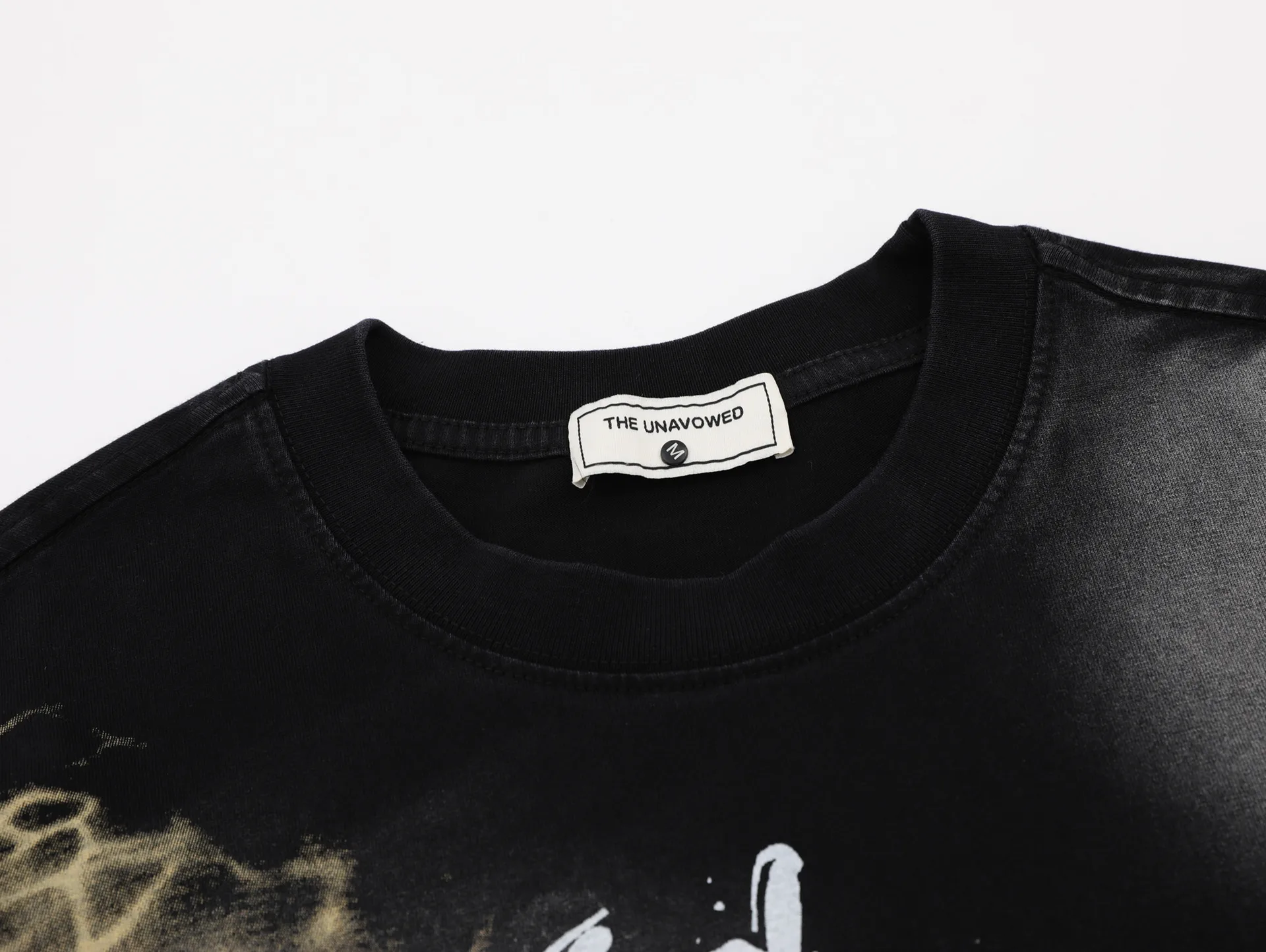 Jiayiku Men's  Summer New American Street Fashion Brand Tee Heavy Washed Graffiti Print Short Sleeve T-Shirt display picture 13