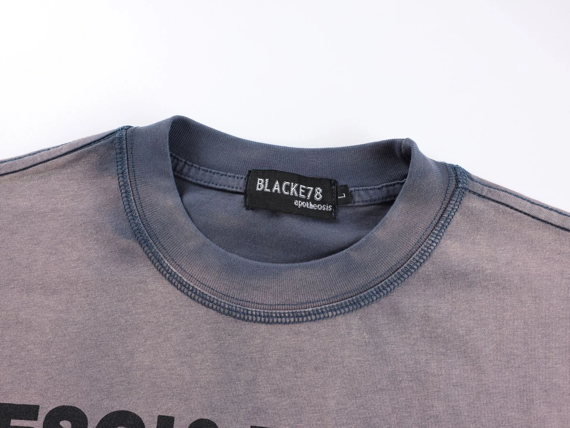 Jiayiku Men's  Summer New American Retro Fashion Brand Gradient Color Washed Old Cotton T-Shirt Short Sleeve display picture 8