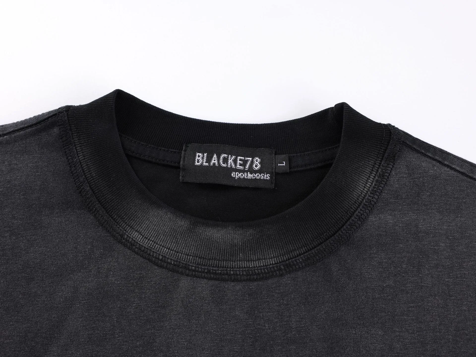 Jiayiku Men's  Summer New American Retro Fashion Brand Gradient Color Washed Old Cotton T-Shirt Short Sleeve display picture 14