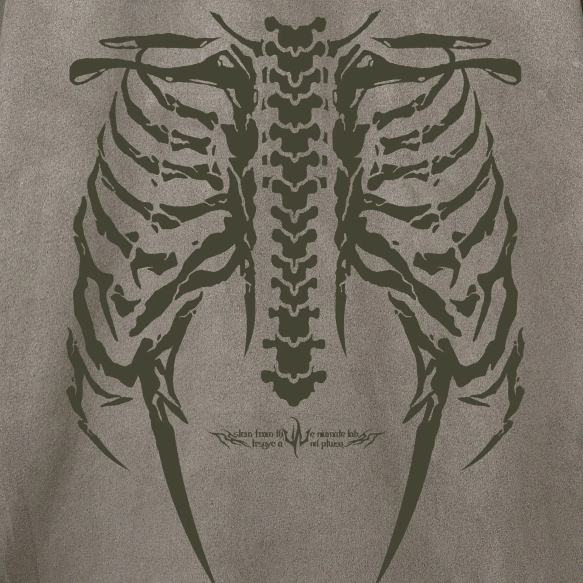 Jiayiku Men's  American Street Dark Tide Brand Tee Skull Skeleton Printed Suede Short-sleeved T-shirt For Men display picture 10