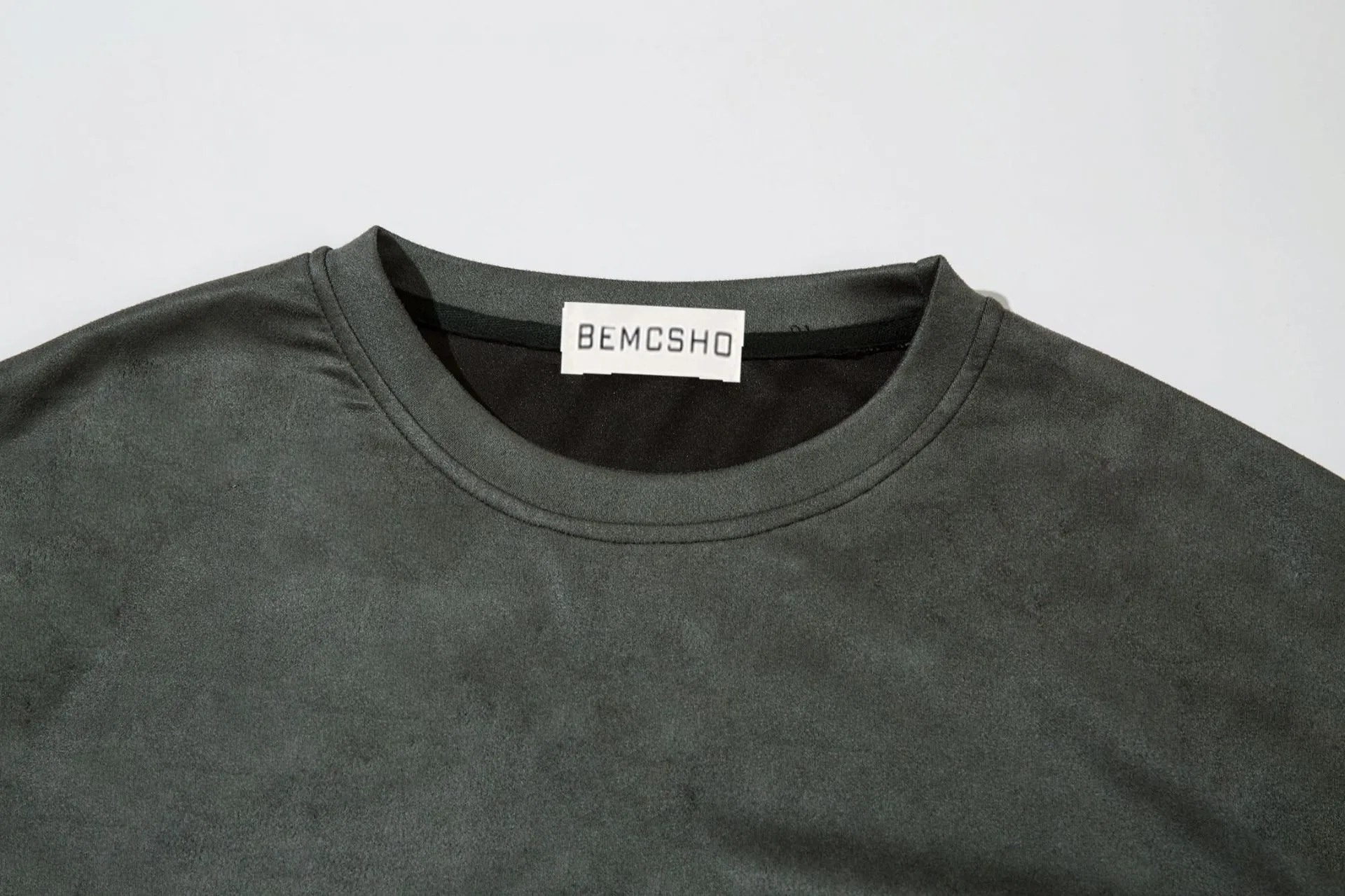 Jiayiku Men's Wear ∠  Summer American Retro Trendy Brand Embroidered Suede T-Shirt Men's Simple All-match Short-sleeved T display picture 10