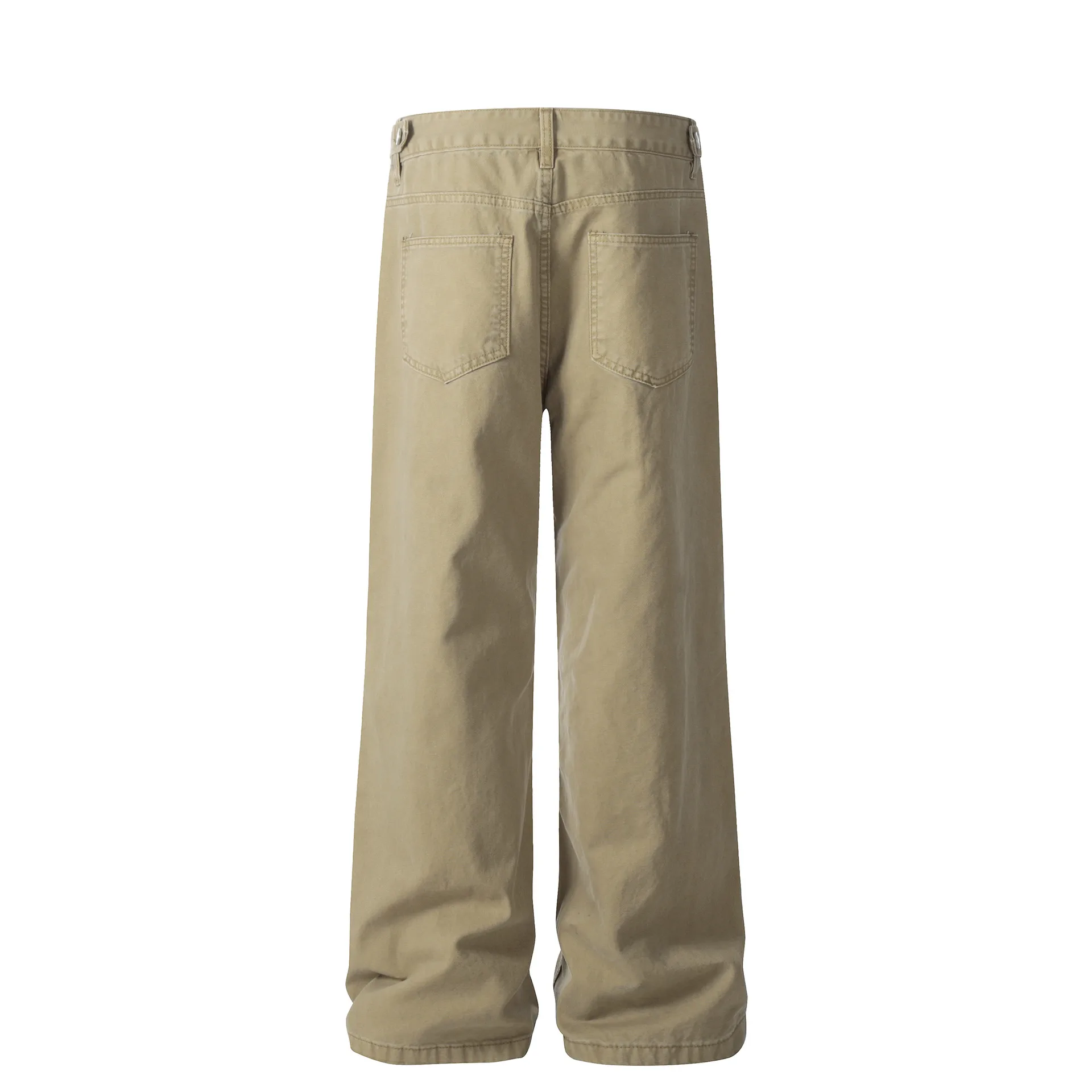 Jiayi Library Men's  Spring American Style Retro Washed Old Simple Casual Pants Straight Through Loose Wide Leg Pants display picture 6