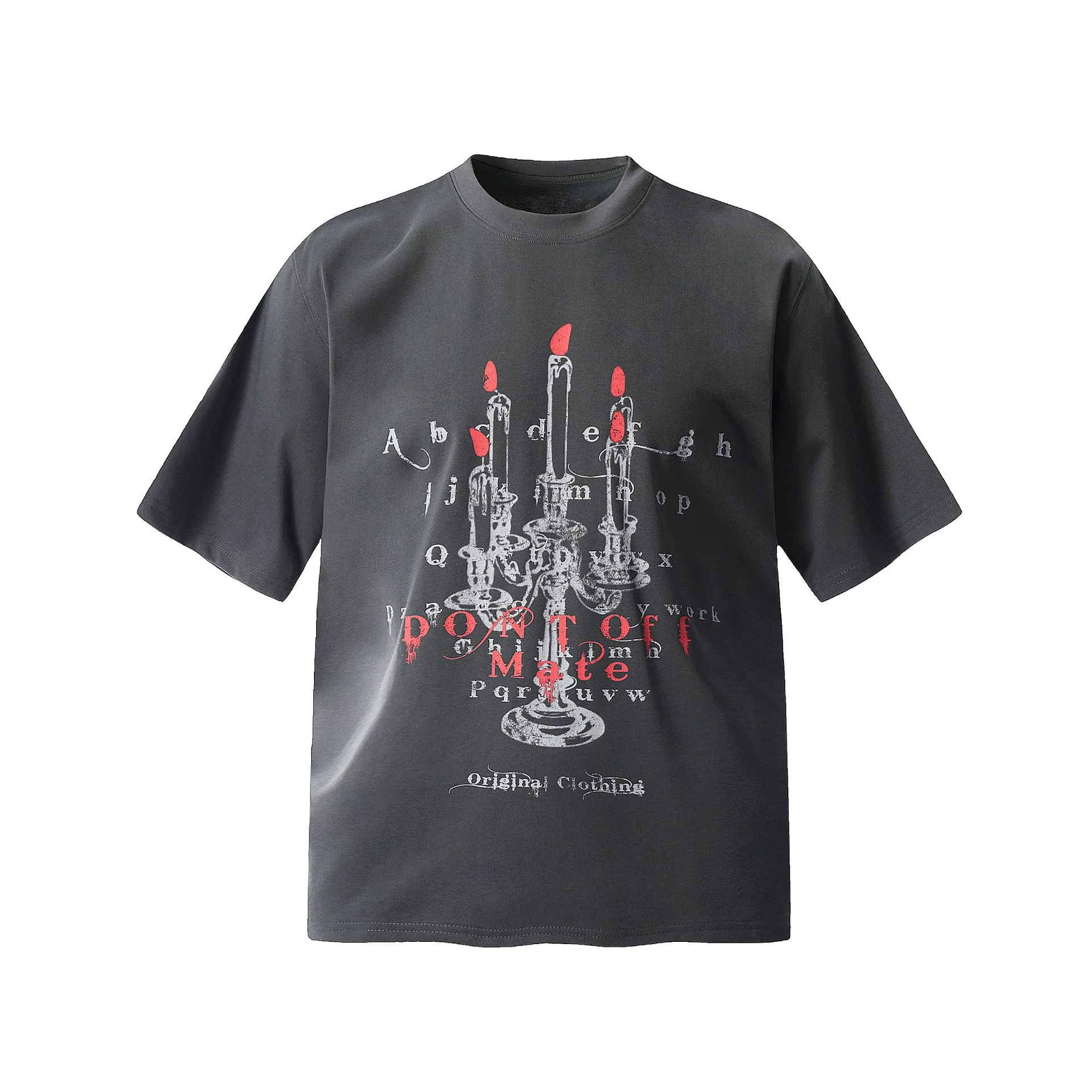 Jiayiku Men's  Summer New American Retro Trendy Brand Tee T-shirt Graffiti Print Short-sleeved T-shirt For Men display picture 3
