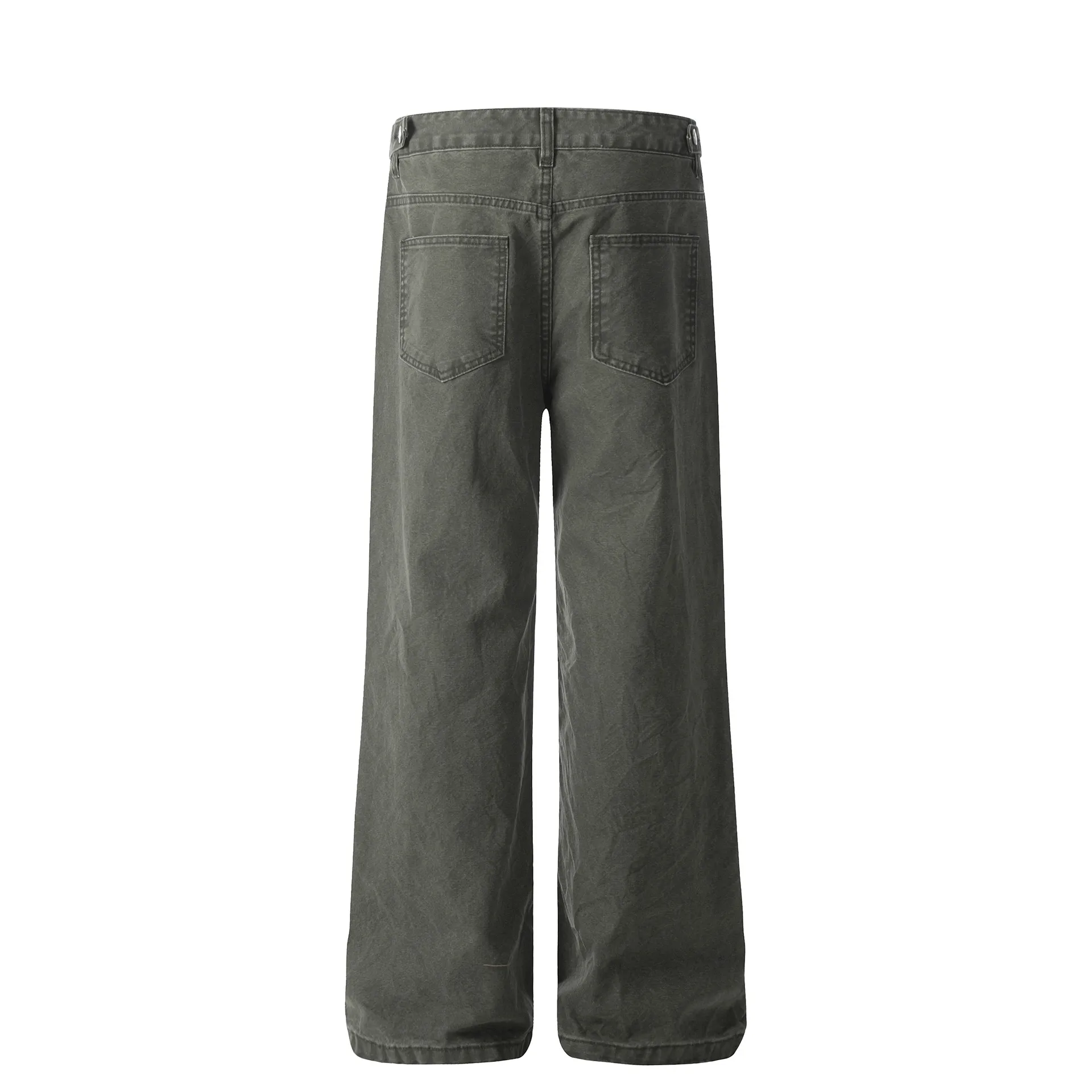 Jiayi Library Men's  Spring American Style Retro Washed Old Simple Casual Pants Straight Through Loose Wide Leg Pants display picture 9