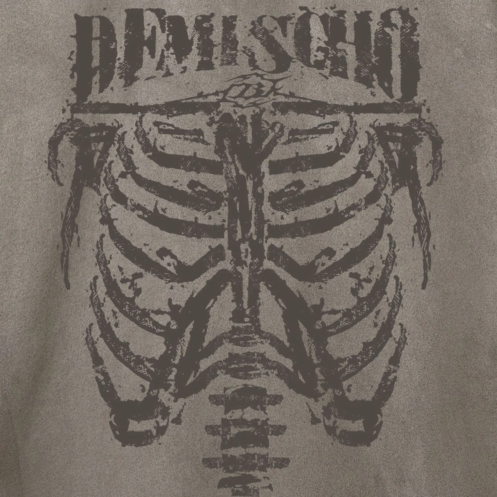 Jiayiku Men's Wear ∠  American Street Dark Style Fashion Brand Tee Skull Skeleton Printed Suede T-Shirt Men display picture 11