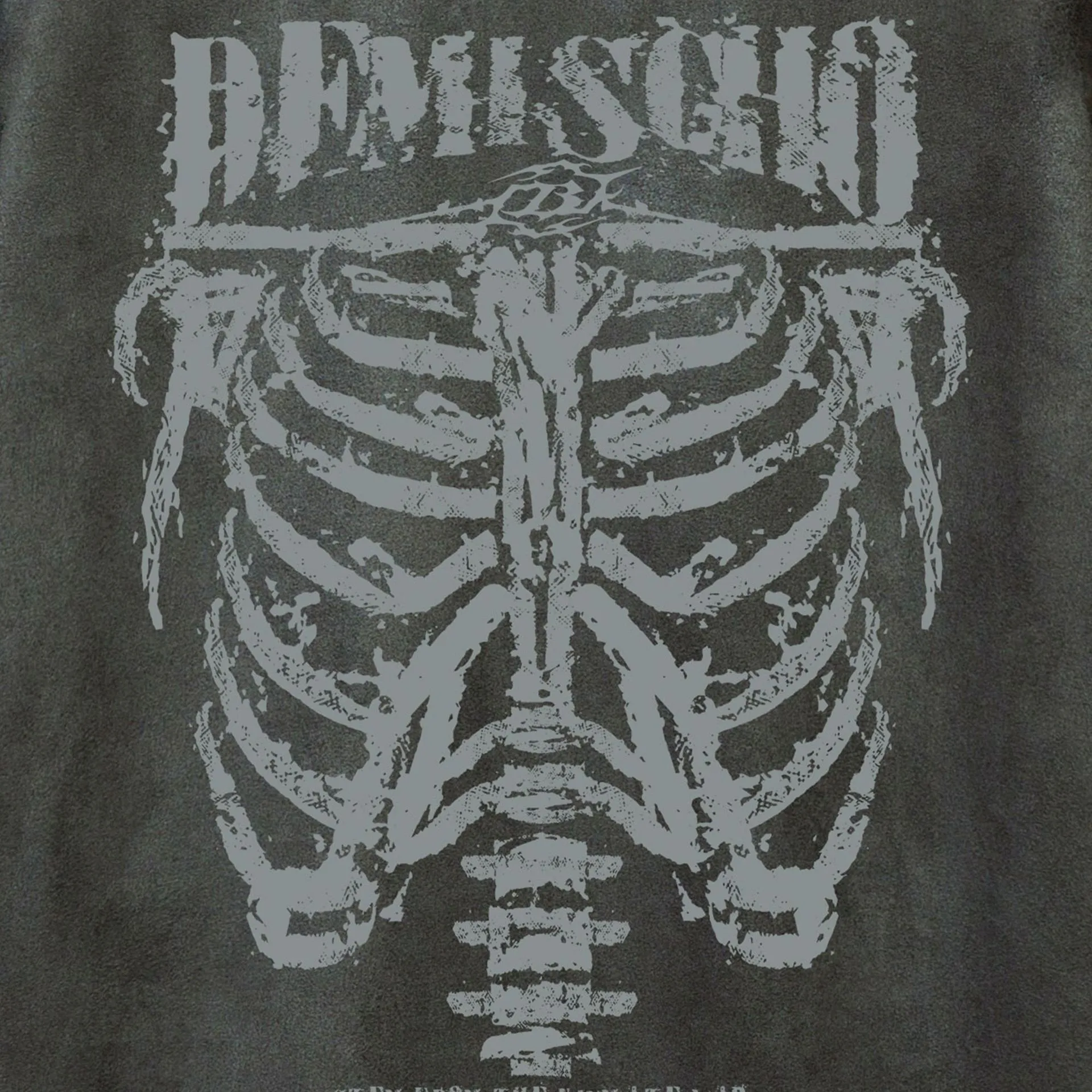 Jiayiku Men's Wear ∠  American Street Dark Style Fashion Brand Tee Skull Skeleton Printed Suede T-Shirt Men display picture 12