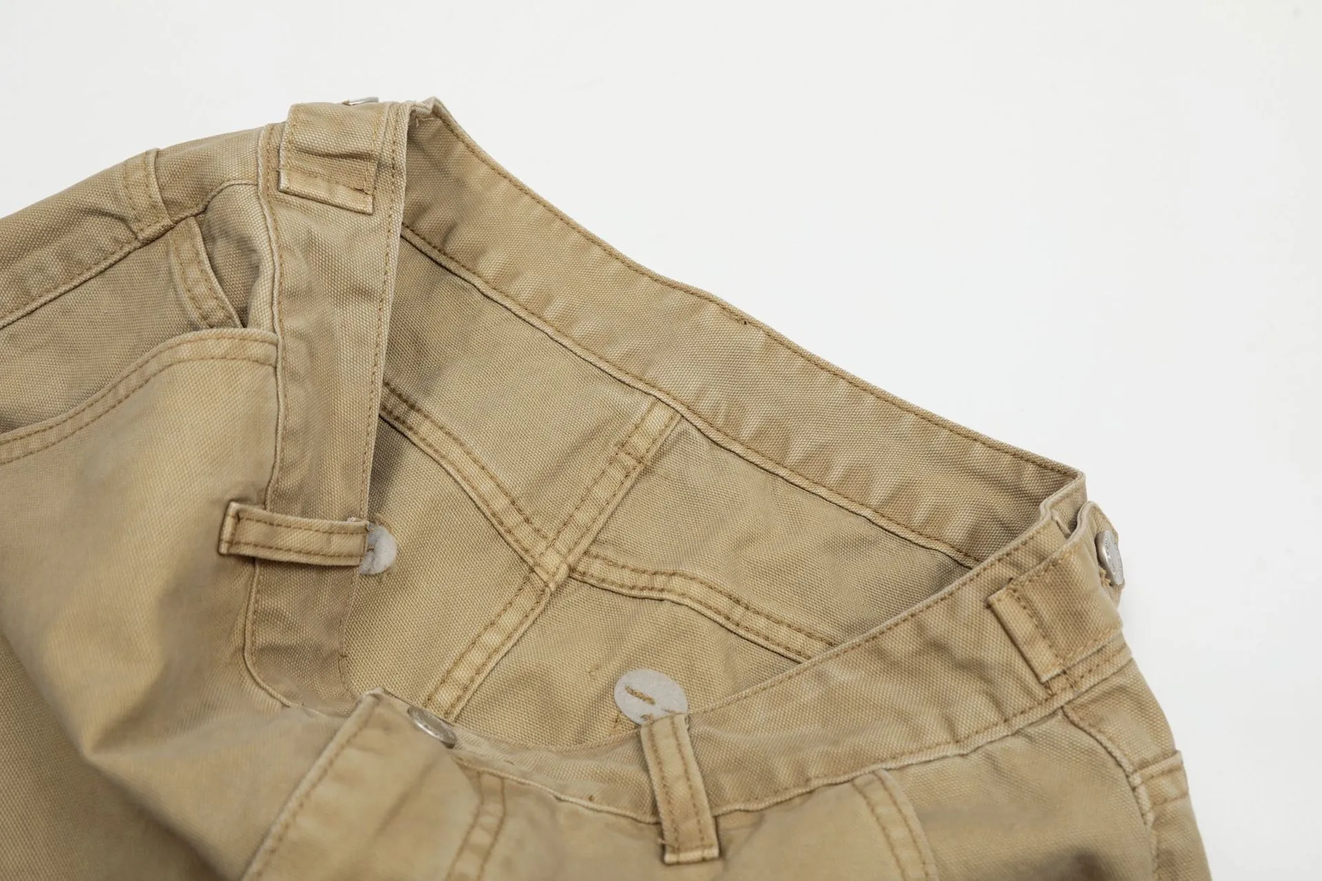 Jiayi Library Men's  Spring American Style Retro Washed Old Simple Casual Pants Straight Through Loose Wide Leg Pants display picture 12