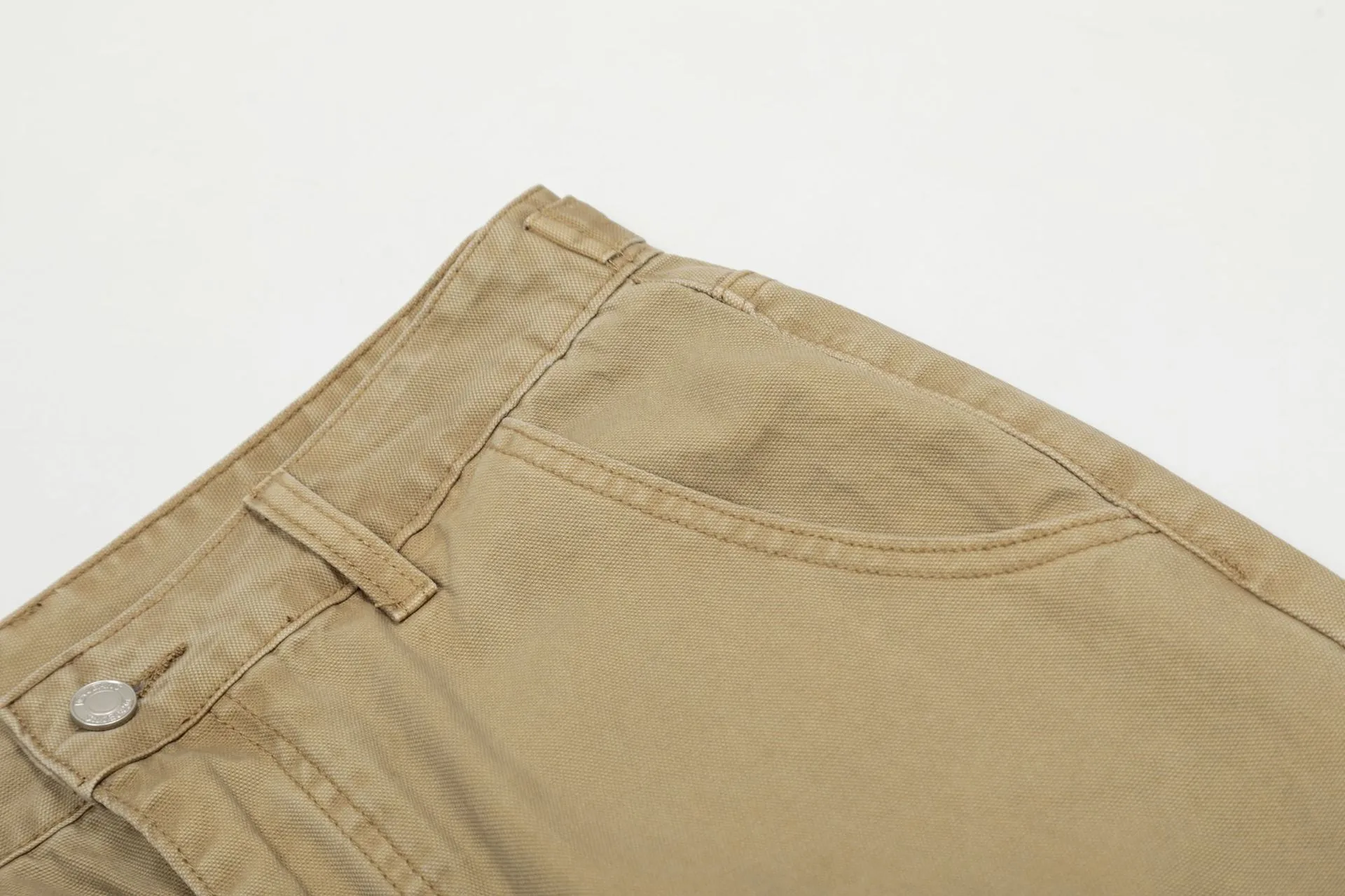 Jiayi Library Men's  Spring American Style Retro Washed Old Simple Casual Pants Straight Through Loose Wide Leg Pants display picture 14