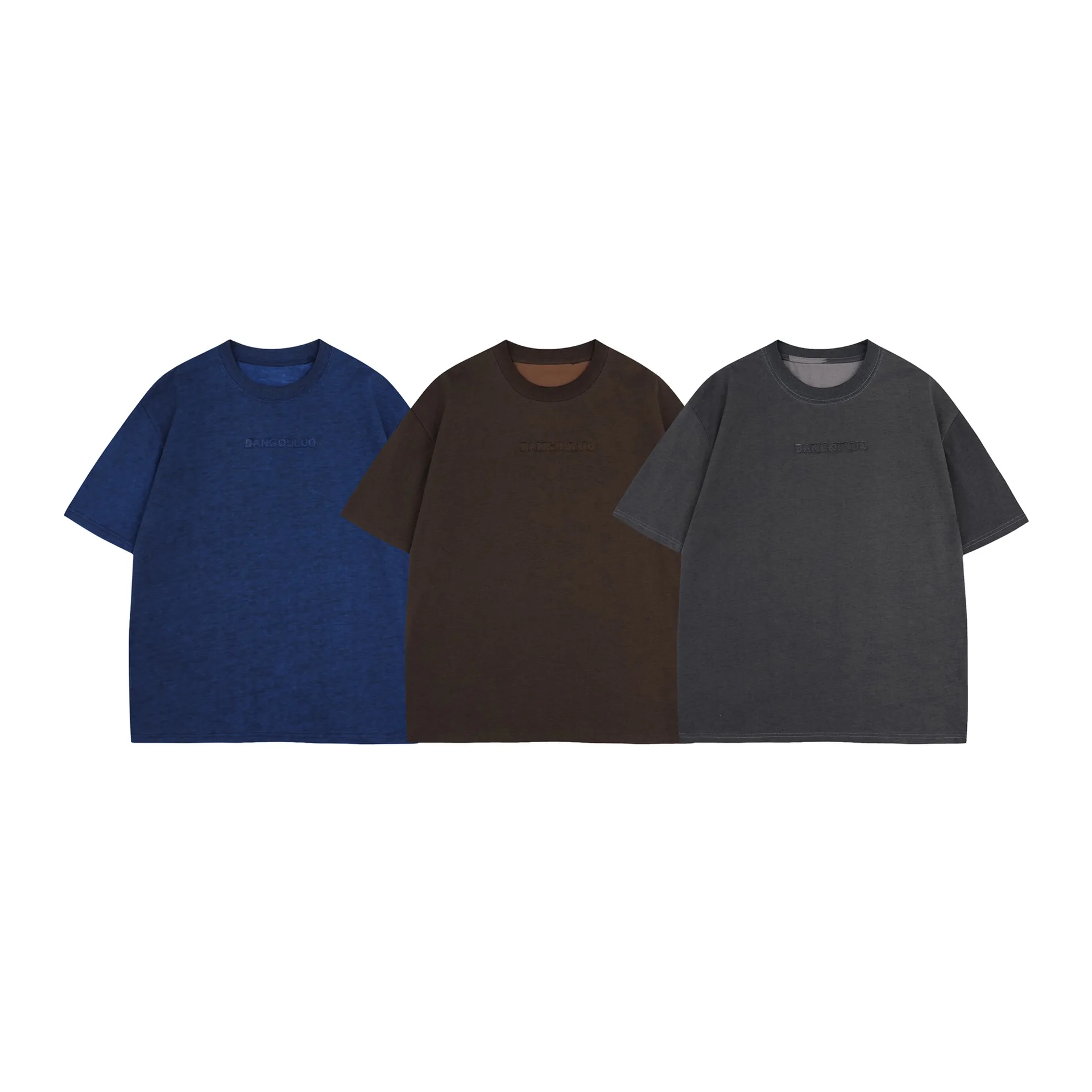 Jiayiku Men's  New Summer New Niche Simple T-shirt Short-sleeved Trendy Men's High-end Feeling Base Shirt For Men display picture 2