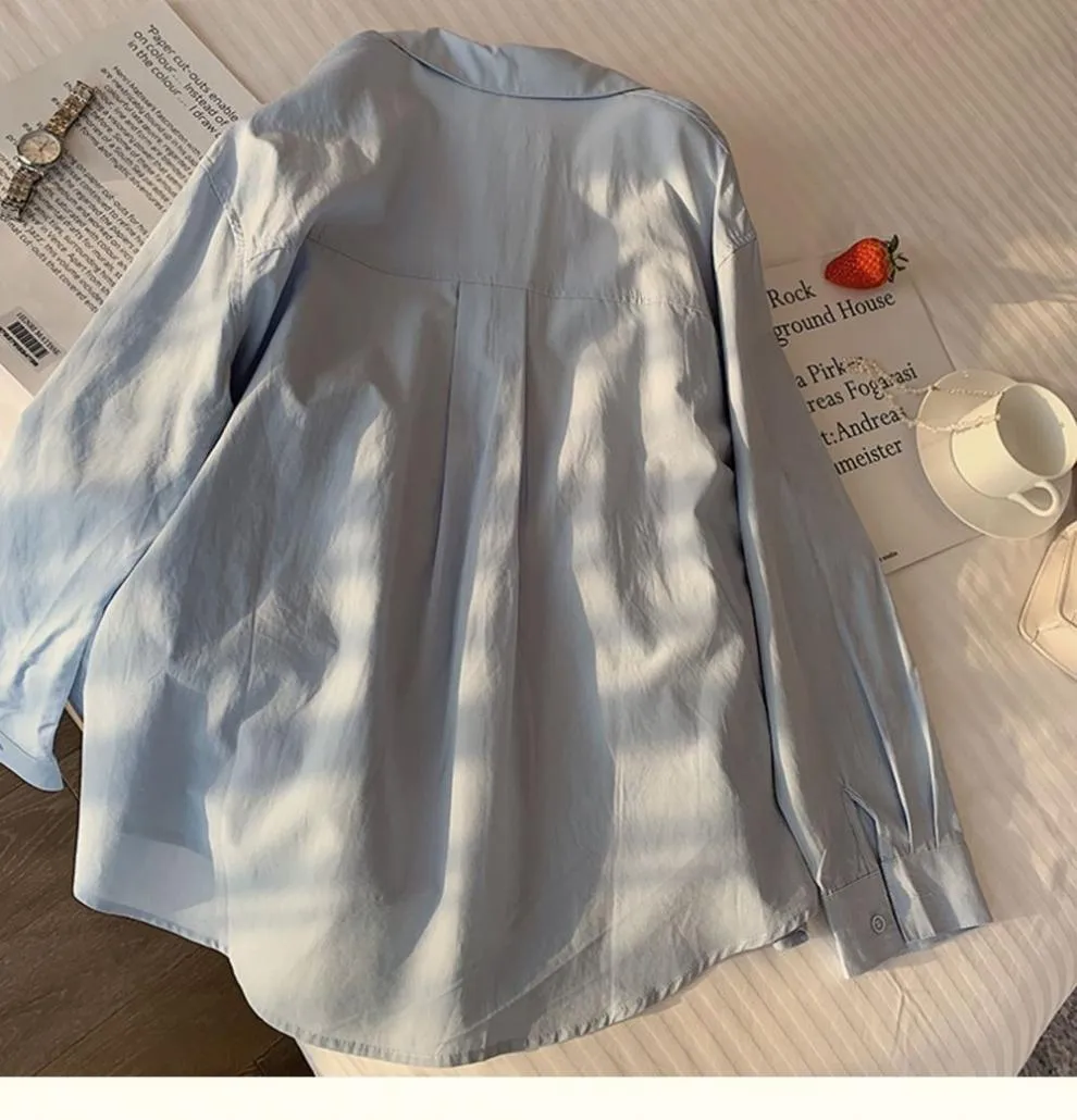 Plus Size 1.0-150kg Lazy Style Green Shirt Top For Women Spring & Fall New Style Loose And Versatile Thin Hong Kong Style Jacket display picture 6