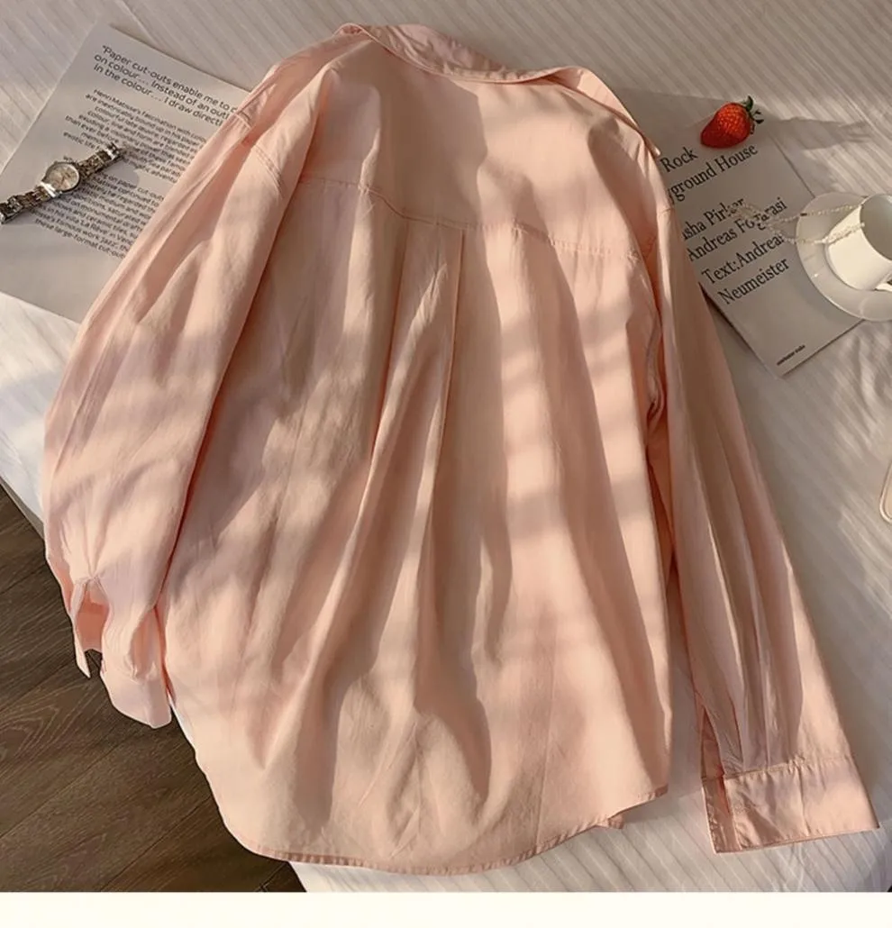 Plus Size 1.0-150kg Lazy Style Green Shirt Top For Women Spring & Fall New Style Loose And Versatile Thin Hong Kong Style Jacket display picture 7