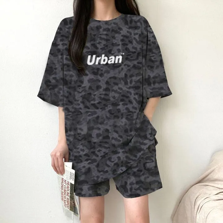 Short-Sleeved Shorts Suit Women's Two-Piece Set  New Summer Fashion Casual Sportswear Running Loose display picture 1