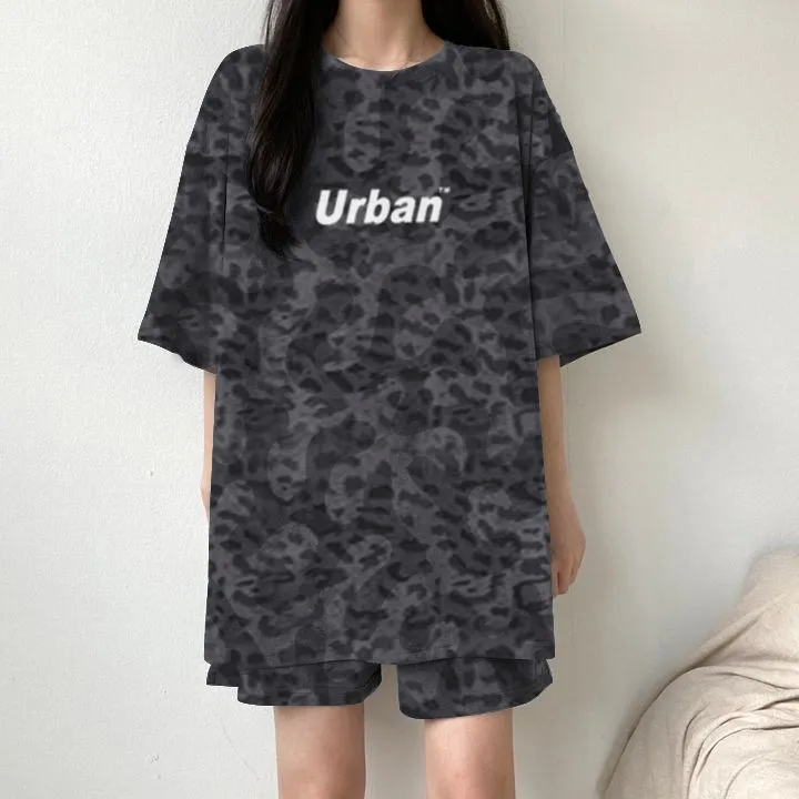 Short-Sleeved Shorts Suit Women's Two-Piece Set  New Summer Fashion Casual Sportswear Running Loose display picture 2