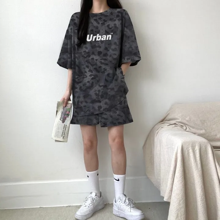 Short-Sleeved Shorts Suit Women's Two-Piece Set  New Summer Fashion Casual Sportswear Running Loose display picture 5
