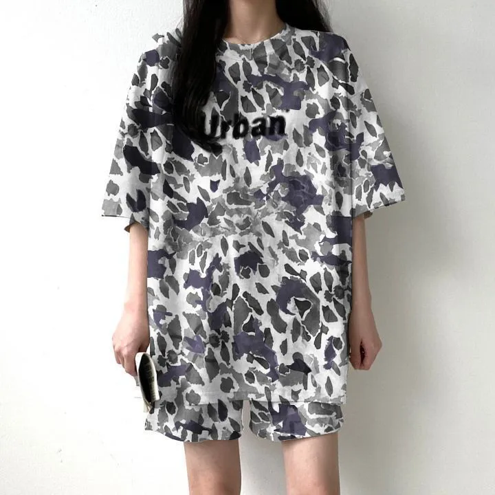 Short-Sleeved Shorts Suit Women's Two-Piece Set  New Summer Fashion Casual Sportswear Running Loose display picture 7