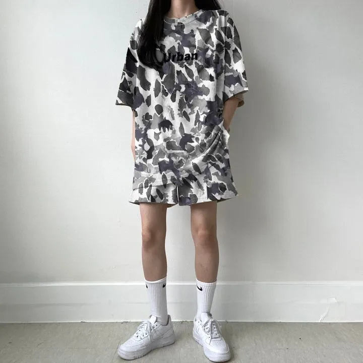 Short-Sleeved Shorts Suit Women's Two-Piece Set  New Summer Fashion Casual Sportswear Running Loose display picture 9