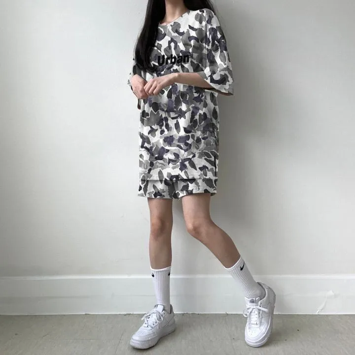 Short-Sleeved Shorts Suit Women's Two-Piece Set  New Summer Fashion Casual Sportswear Running Loose display picture 10