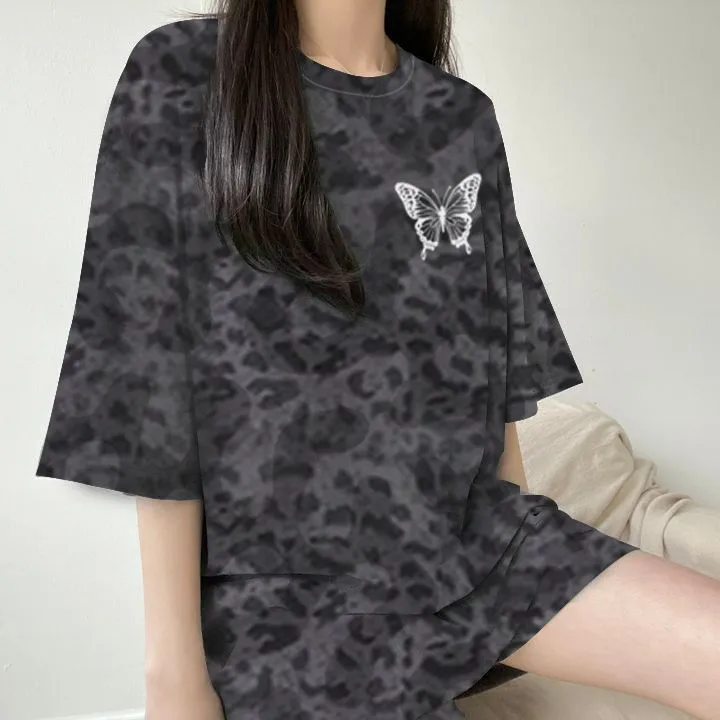 Short-Sleeved Shorts Suit Women's Two-Piece Set  New Summer Fashion Casual Sportswear Running Loose display picture 13
