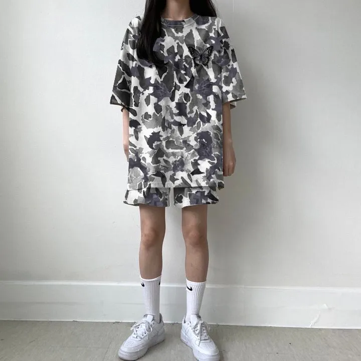 Short-Sleeved Shorts Suit Women's Two-Piece Set  New Summer Fashion Casual Sportswear Running Loose display picture 15