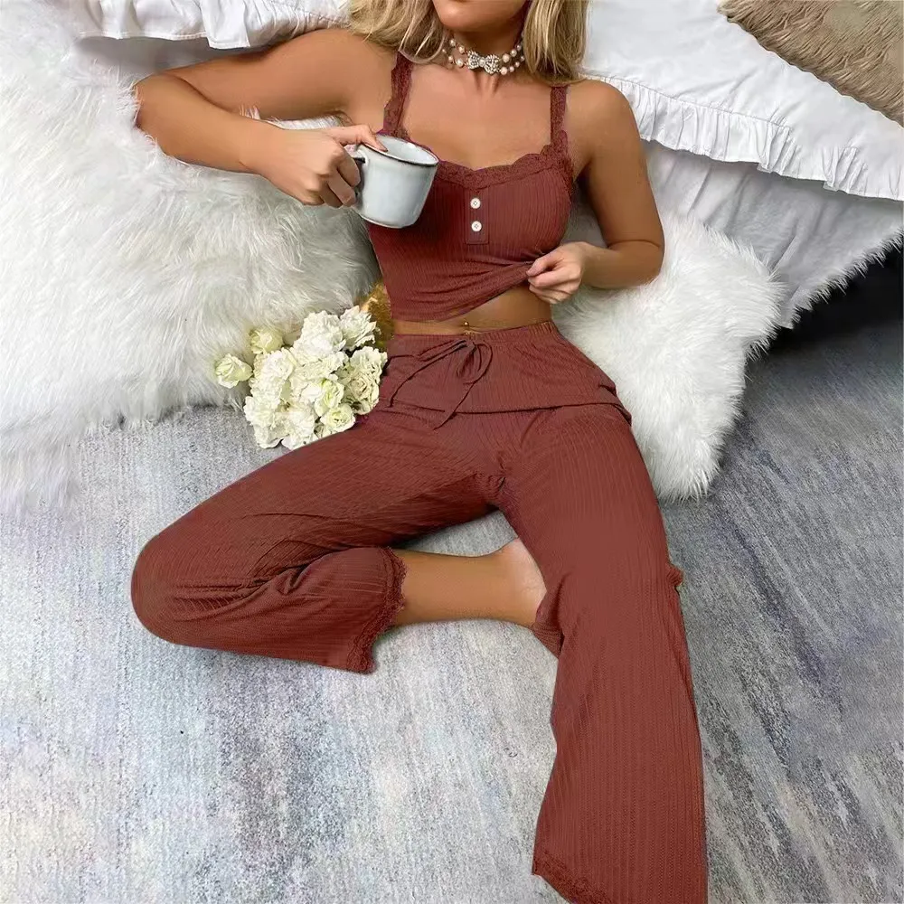 Casual Pajamas Women's Summer Lace Sling Sexy Hot Girls  Women's Home Clothes Pajamas display picture 2
