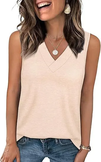 Explosive Summer Women's V-Neck Sleeveless Casual Vest display picture 7