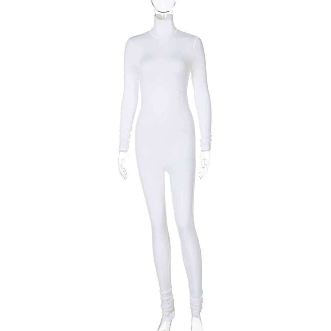 Autumn And Winter New Pure Color Tight-Fitting Long-Sleeved Velvet Jumpsuit Export Women's Yoga Jumpsuit display picture 3