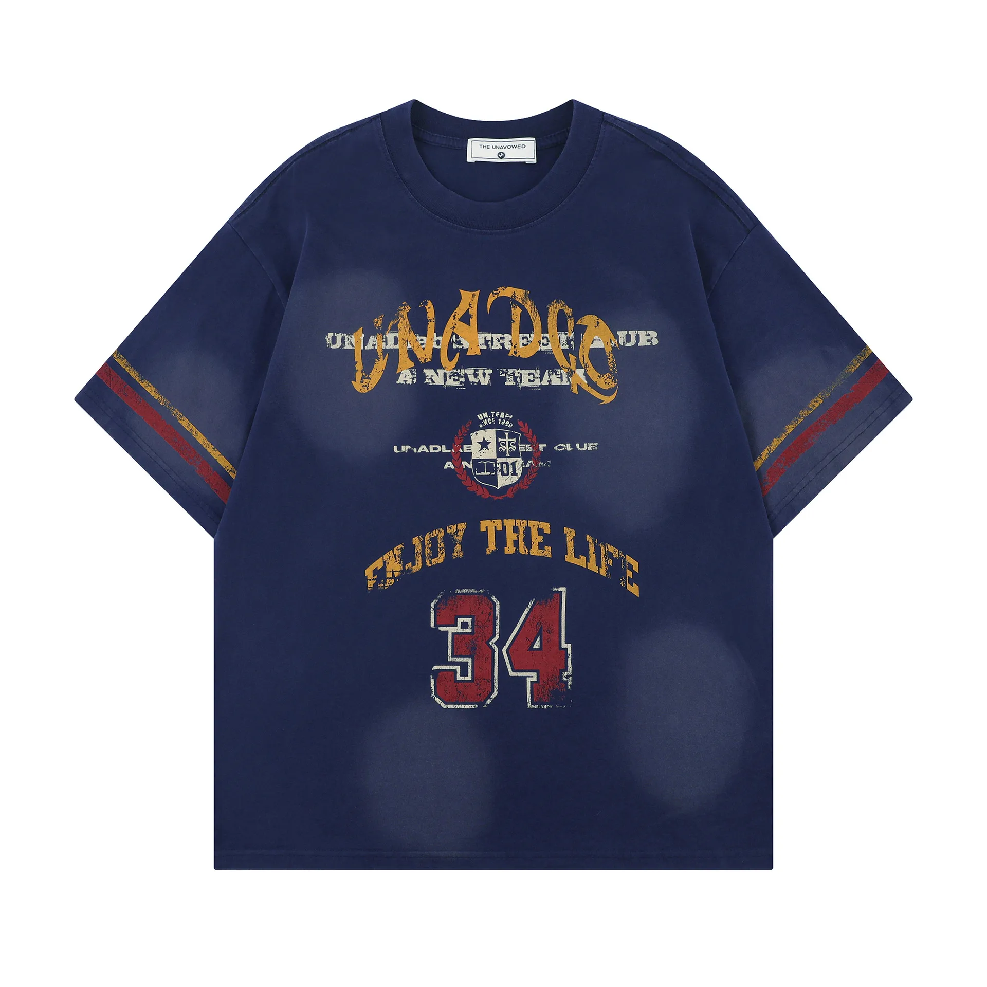 Jiayi Library Men's  Summer New Arrival Campus Style American Jersey Short-Sleeved Sweatshirt Heavy Washed T-Shirt For Men display picture 11