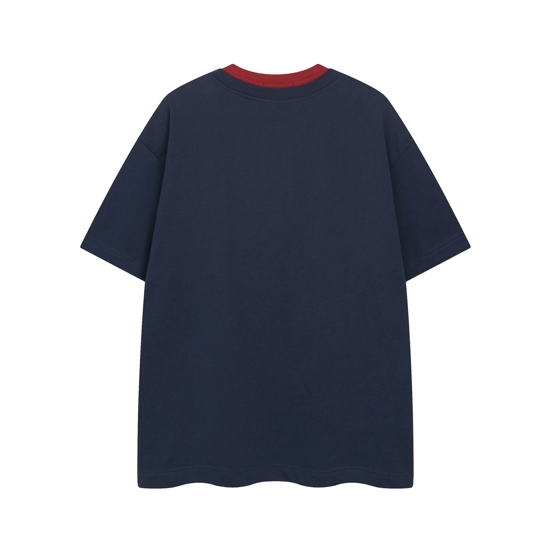 Jiayiku Men's  Summer New American Retro Trendy Brand Tee Fake Two Heavy Cotton T-shirt Short Sleeve Men display picture 6