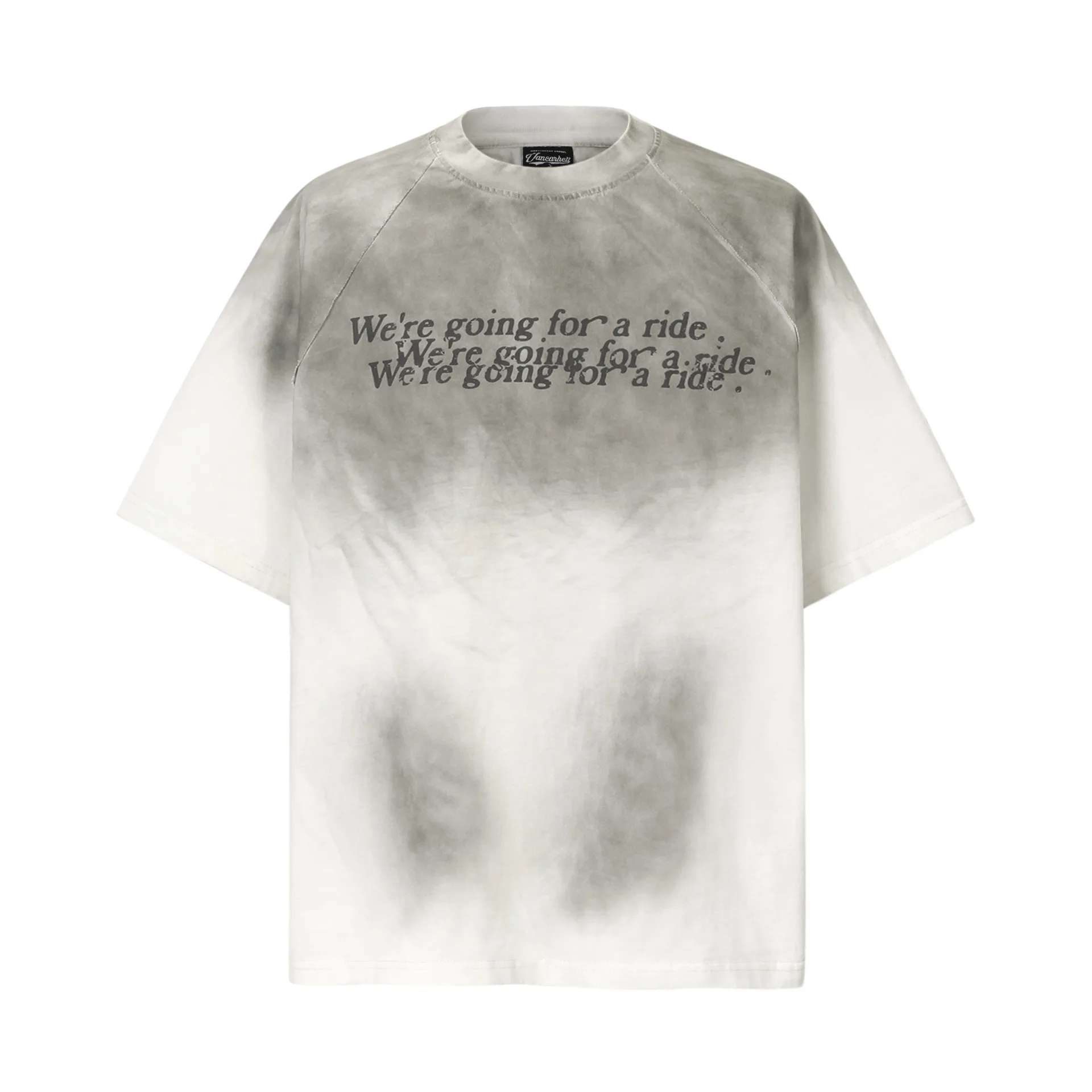 Jiayiku Men's  Summer New Waste Earth Style American Street Tide Brand Washed Inkjet Dirty Dye T-Shirt Short Sleeve display picture 3
