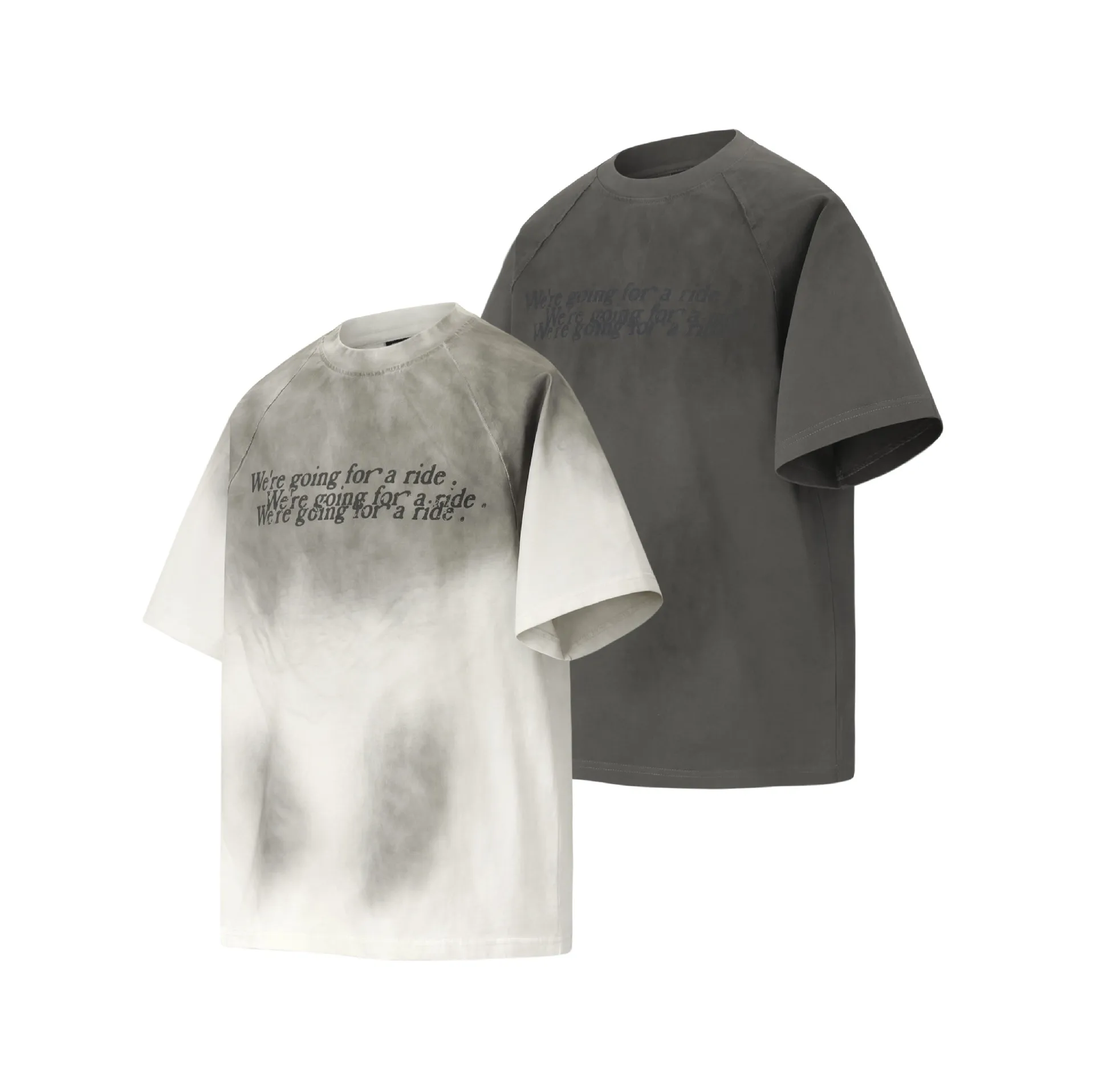Jiayiku Men's  Summer New Waste Earth Style American Street Tide Brand Washed Inkjet Dirty Dye T-Shirt Short Sleeve display picture 11