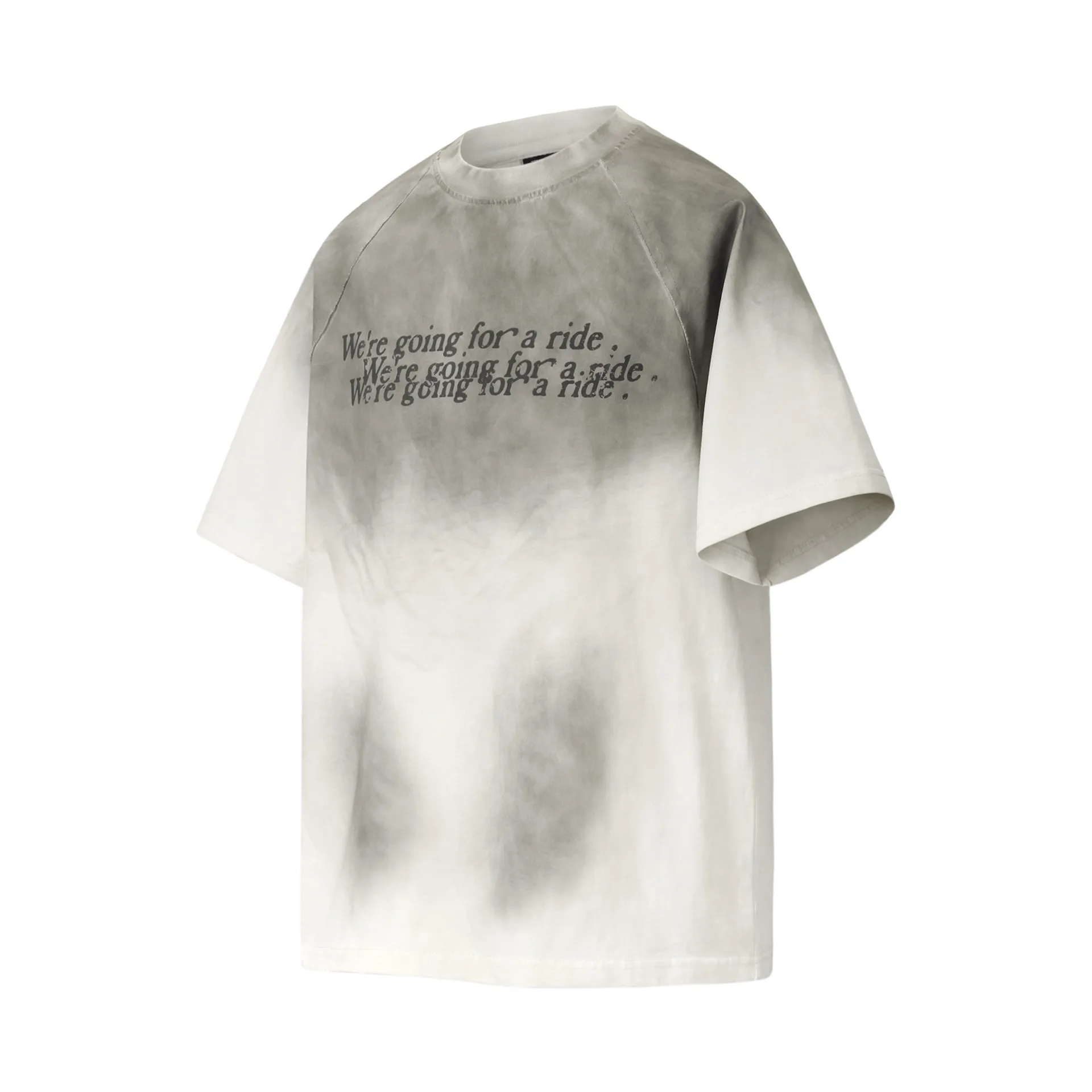 Jiayiku Men's  Summer New Waste Earth Style American Street Tide Brand Washed Inkjet Dirty Dye T-Shirt Short Sleeve display picture 4