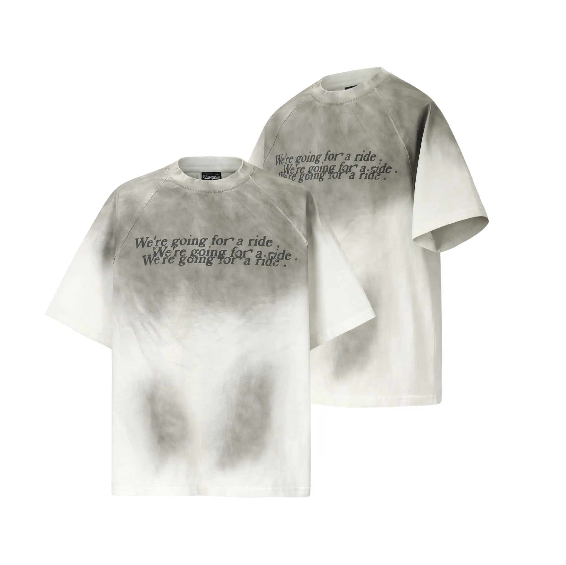 Jiayiku Men's  Summer New Waste Earth Style American Street Tide Brand Washed Inkjet Dirty Dye T-Shirt Short Sleeve display picture 6