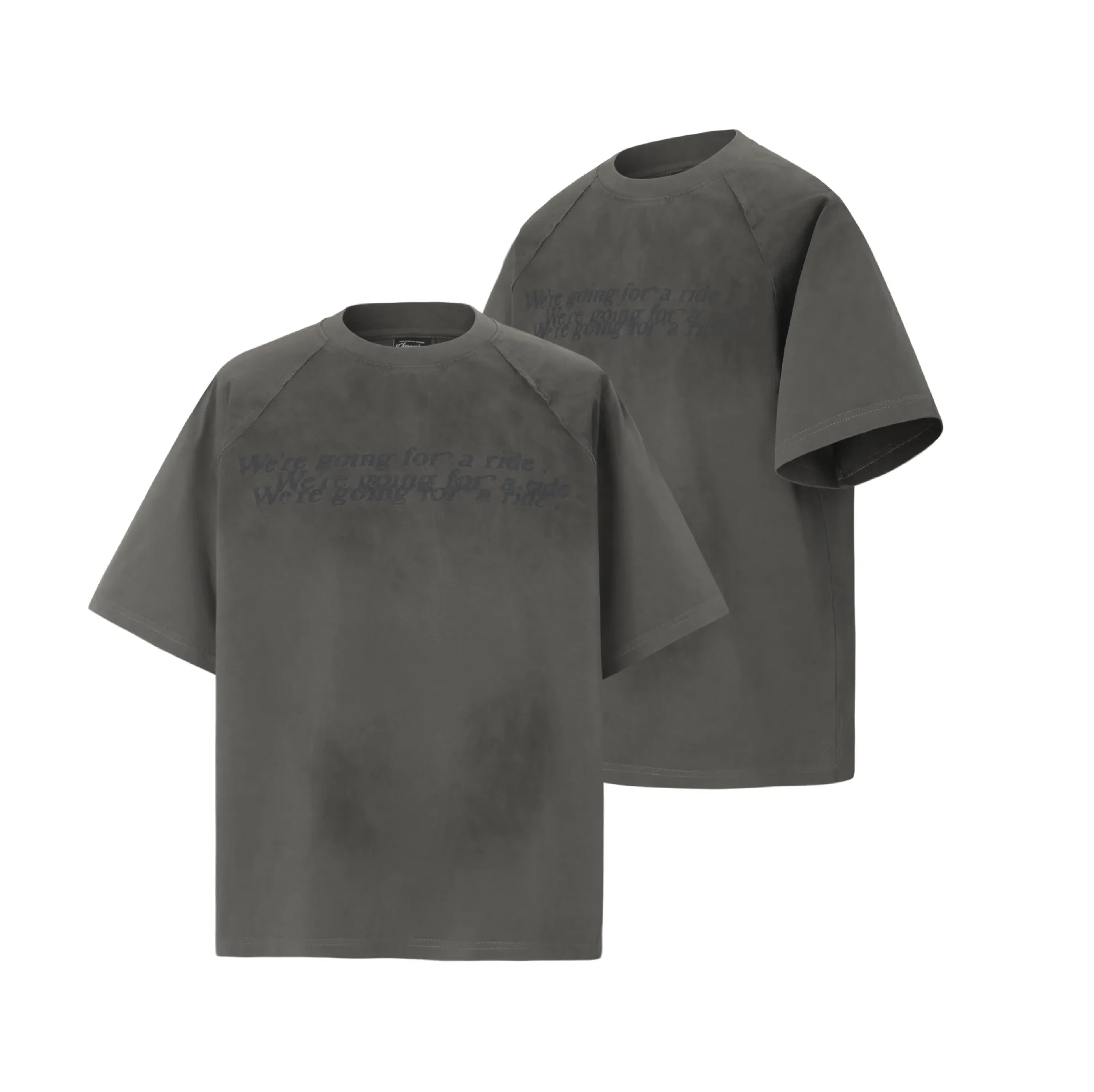 Jiayiku Men's  Summer New Waste Earth Style American Street Tide Brand Washed Inkjet Dirty Dye T-Shirt Short Sleeve display picture 10