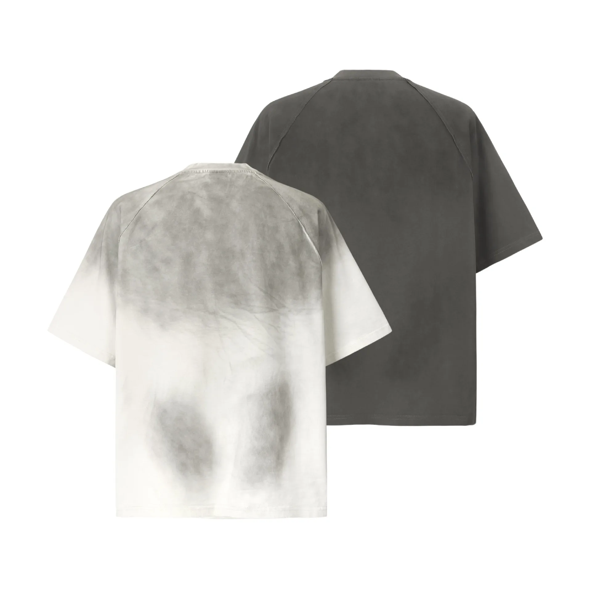 Jiayiku Men's  Summer New Waste Earth Style American Street Tide Brand Washed Inkjet Dirty Dye T-Shirt Short Sleeve display picture 12