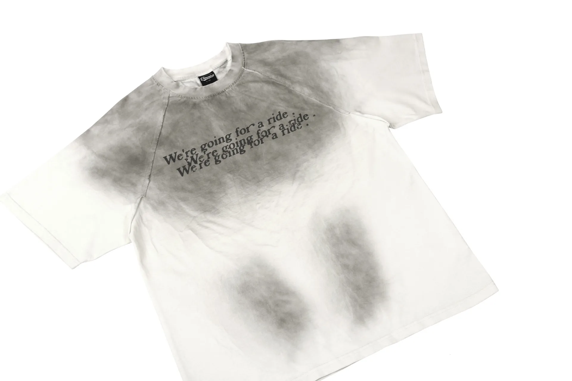 Jiayiku Men's  Summer New Waste Earth Style American Street Tide Brand Washed Inkjet Dirty Dye T-Shirt Short Sleeve display picture 13