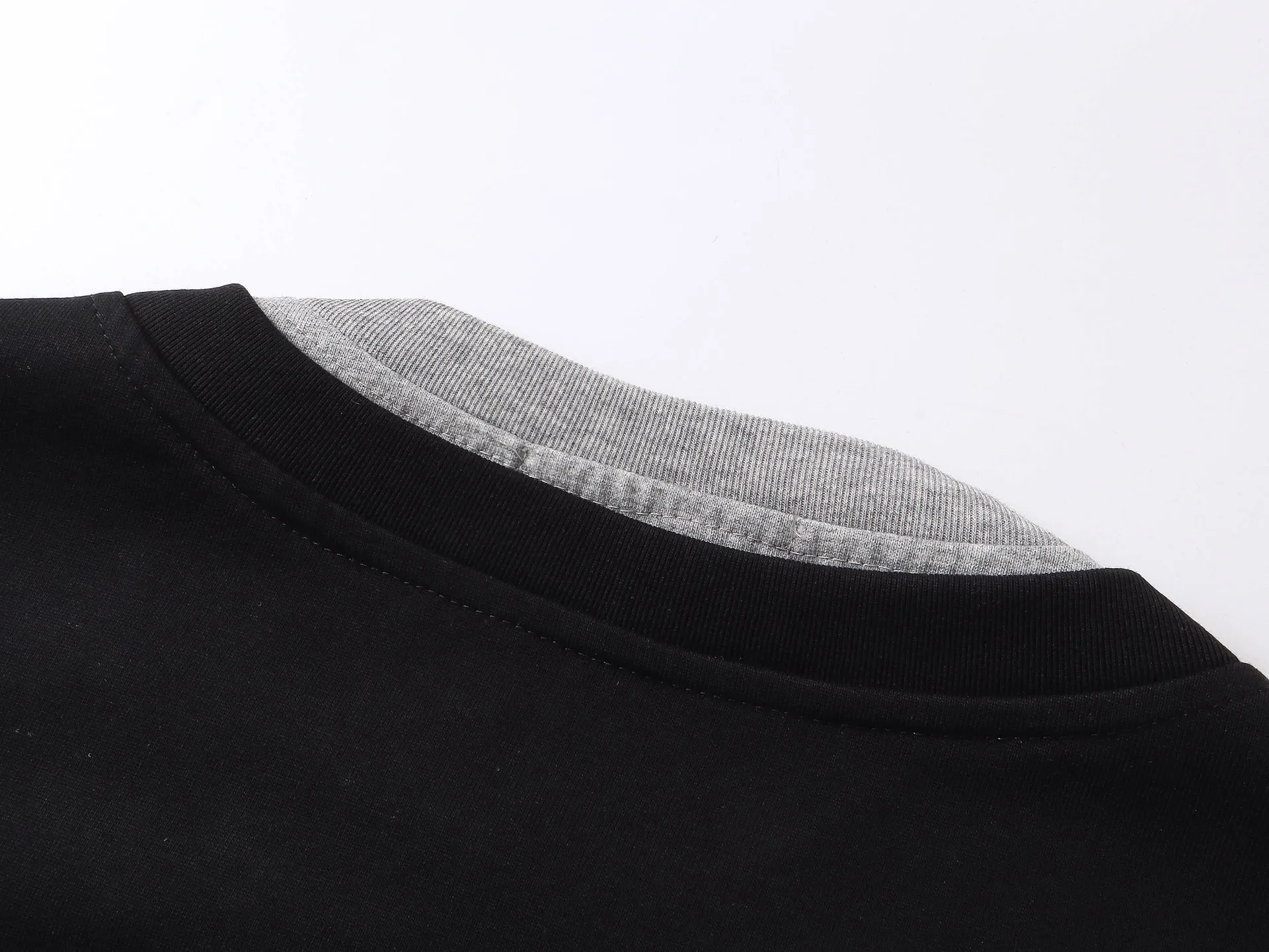 Jiayiku Men's  Summer New American Retro Trendy Brand Tee Fake Two Heavy Cotton T-shirt Short Sleeve Men display picture 27