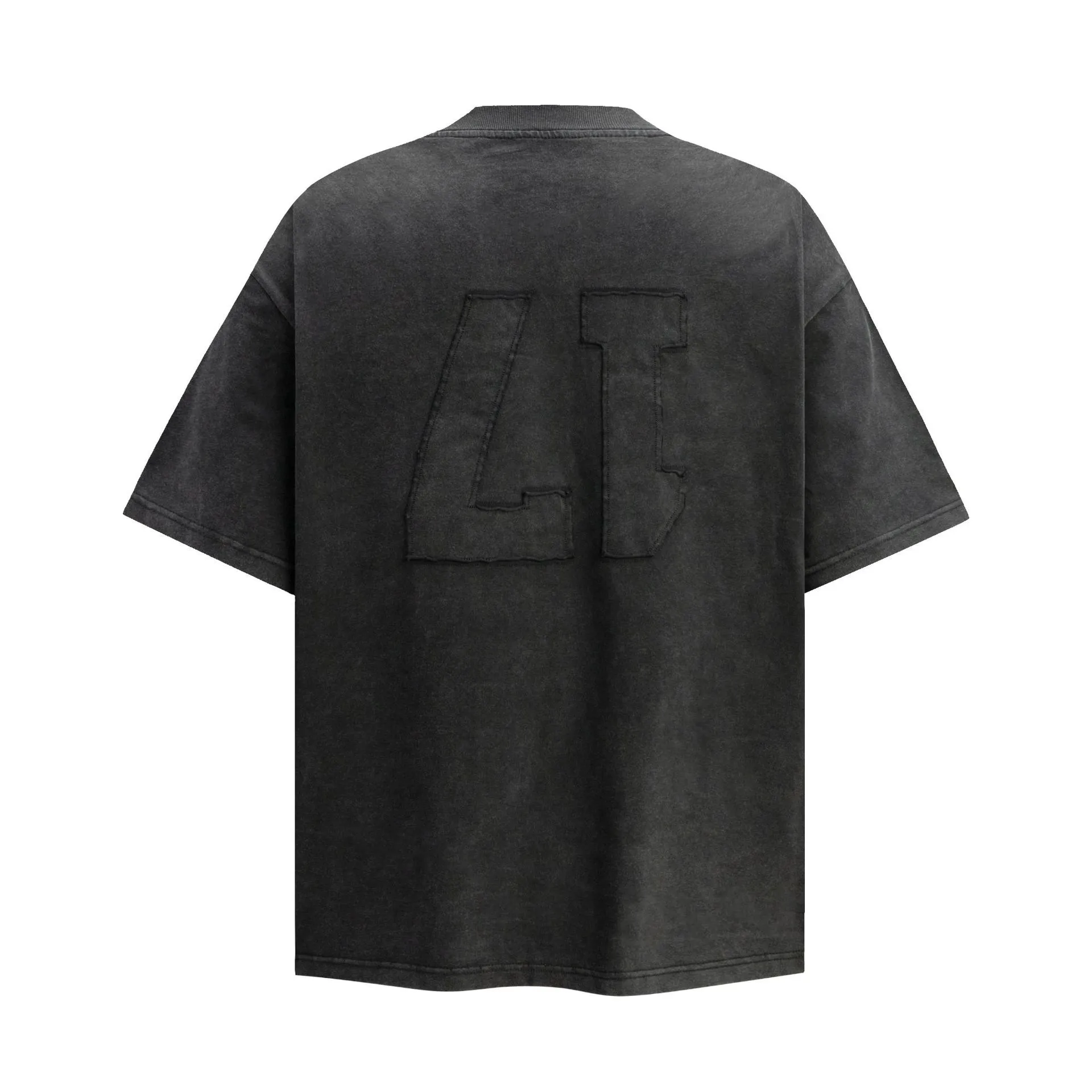 Jiayiku Men's  Summer New American Retro Trendy Brand Tee Heavy Washed Embroidered T-shirt Short Sleeve Loose display picture 10